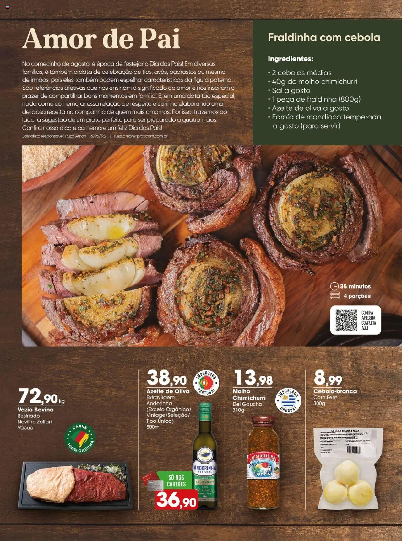 Zaffari Folheto - válido de 29.07.2025 | Página: 2 | Produtos: Carne, Sal, Farofa, Azeite