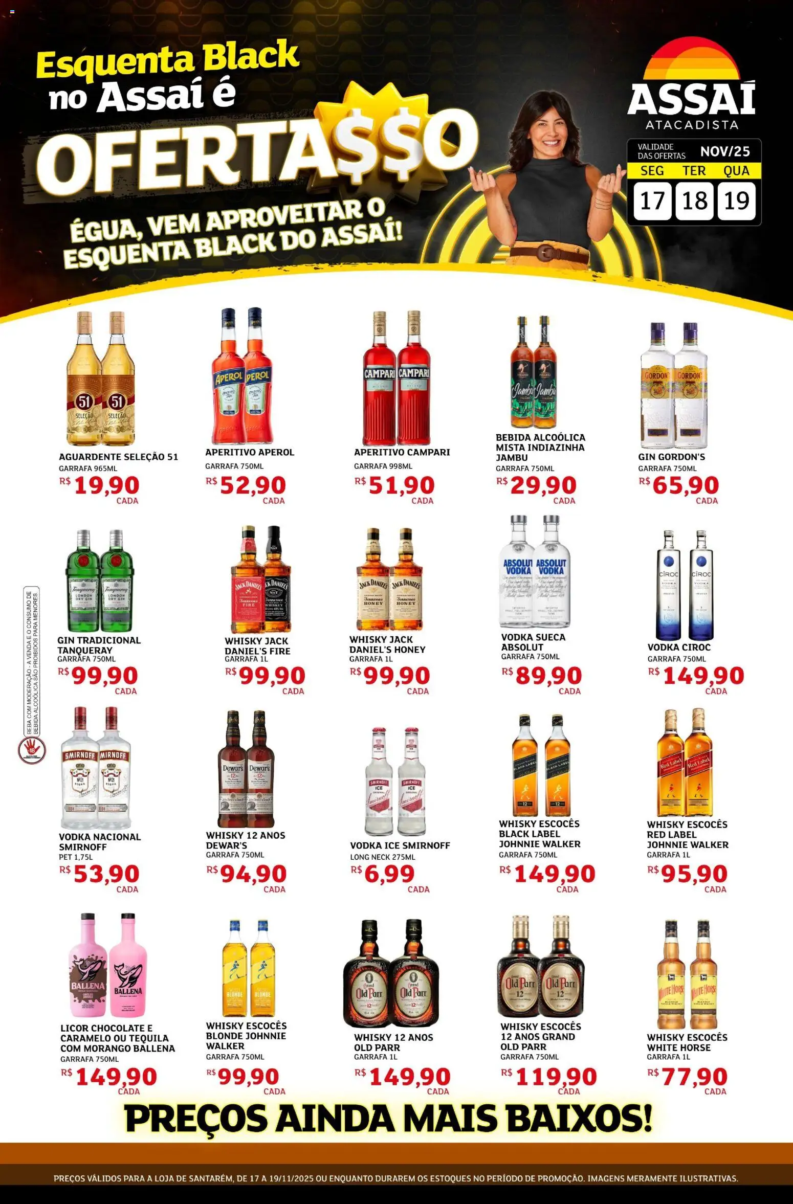 Assaí Atacadista Folheto - válido de 17.11.2025 | Página: 1 | Produtos: Whisky, Chocolate, Bebida, Campari