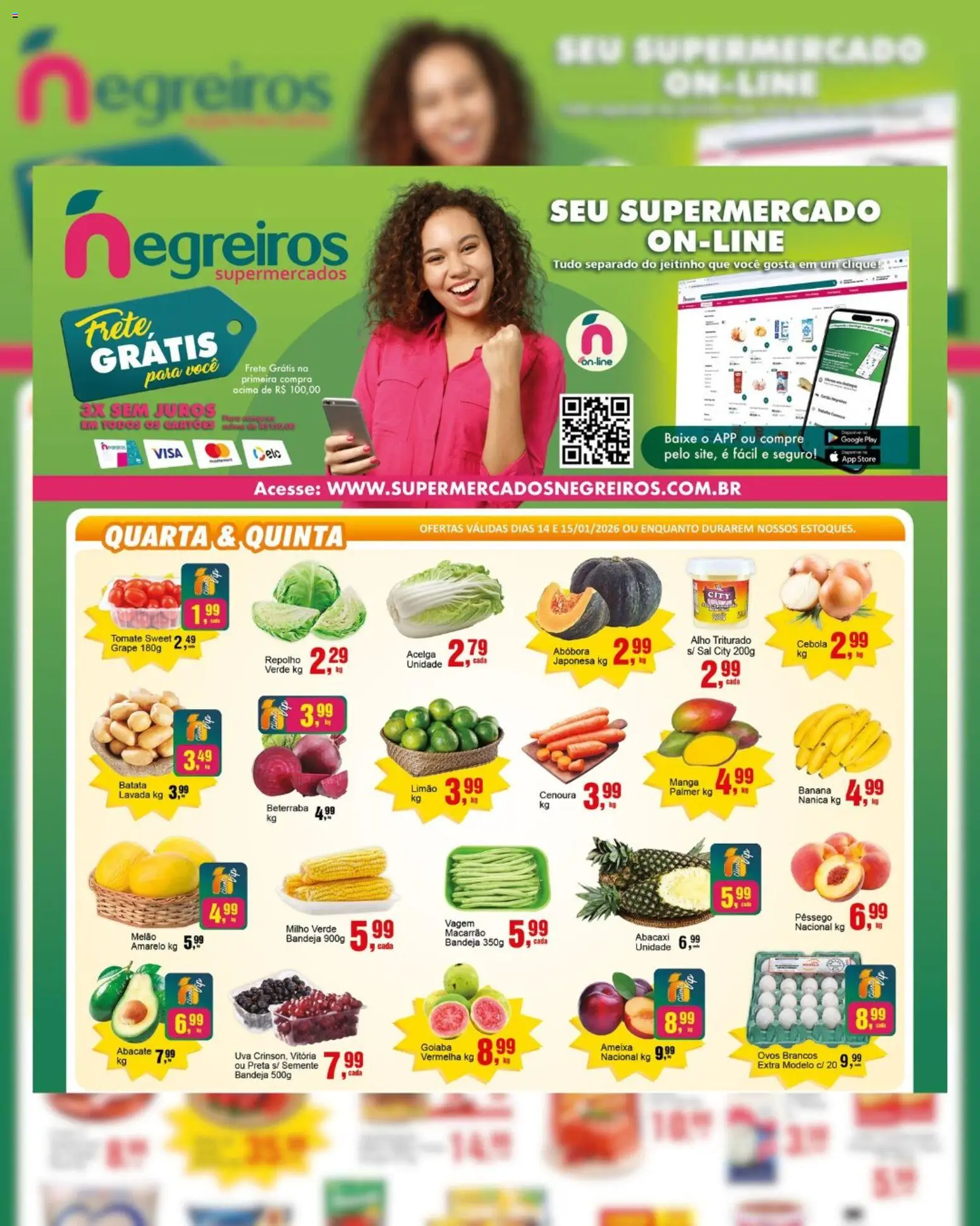 Negreiros Folheto - válido de 14.01.2026 | Página: 1 | Produtos: Alho, Beterraba, Milho verde, Repolho