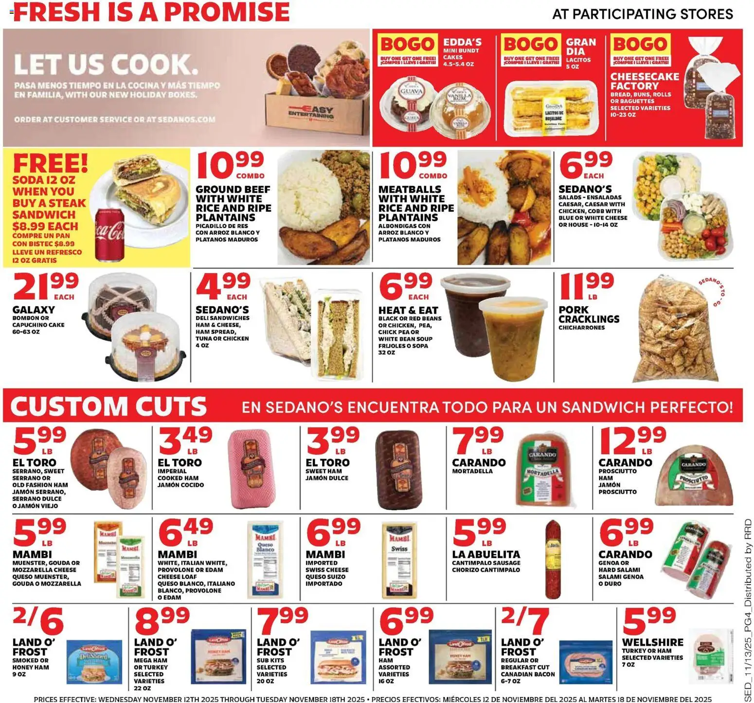 Sedano's Current Ad - FL - valid from 12.11.2025 | Page: 4 | Products: Cheese, Rice, Beef, Pea