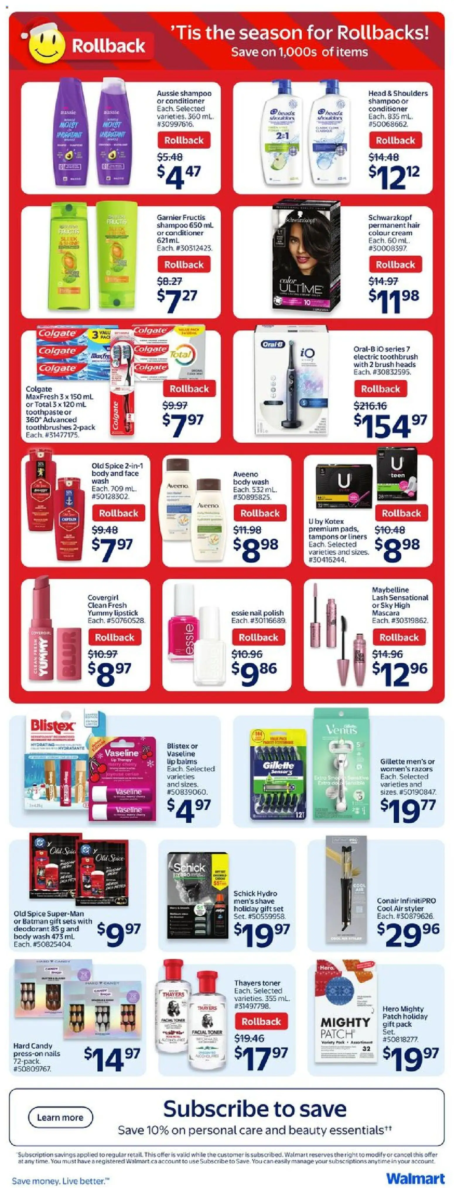 Walmart flyer valid from 18.12.2025 | Page: 19 | Products: Nail polish, Shampoo, Deodorant, Toothpaste