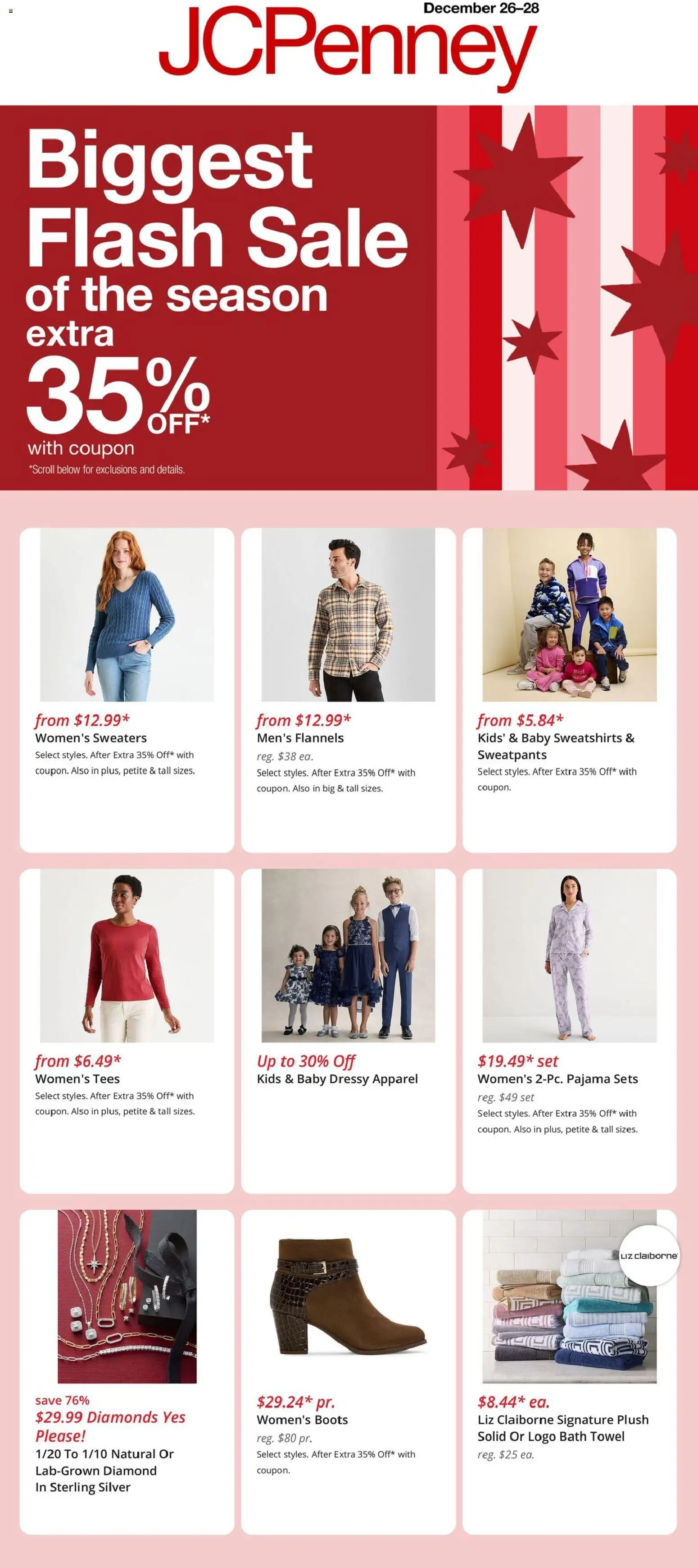 JCPenney Weekly Ad - valid from 26.12.2025 | Page: 1 | Products: Bath, Boots