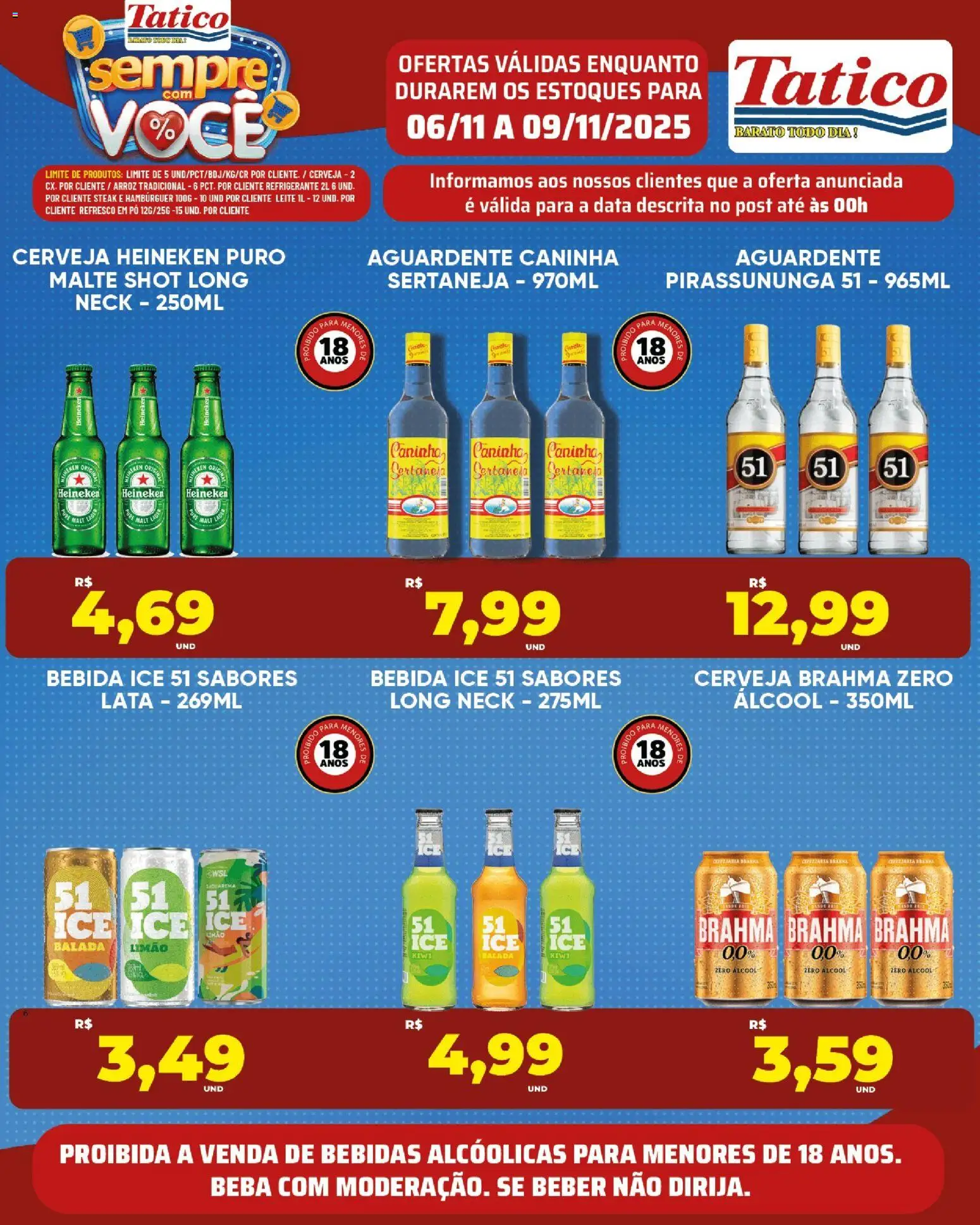 Tatico Folheto - válido de 07.11.2025 | Página: 22 | Produtos: Pó, Leite, Arroz, Cerveja Heineken