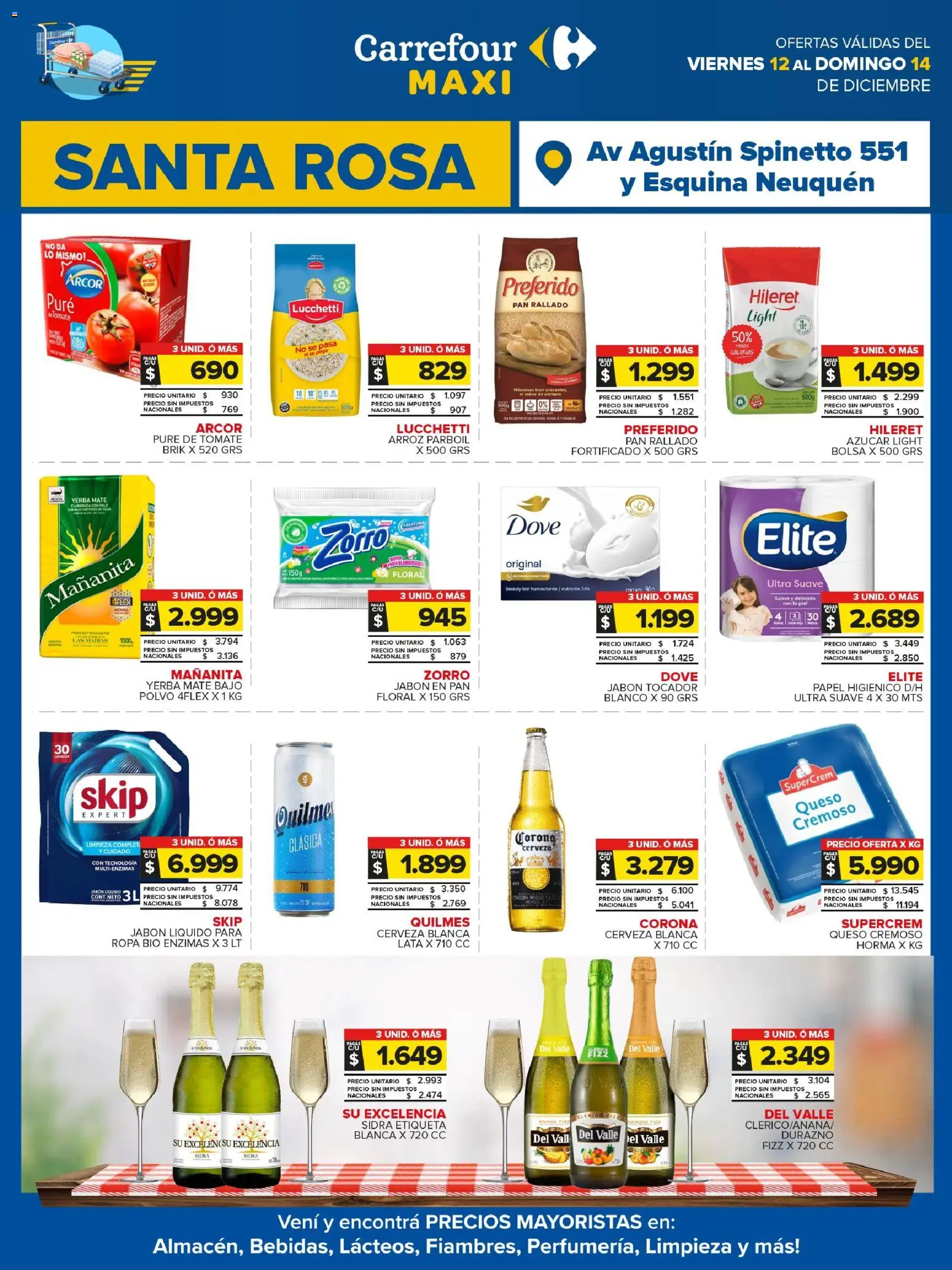 Carrefour Maxi catálogo │ válido desde el 12.12.2025 | Página: 1 | Productos: Polvo, Ananá, Queso, Pan