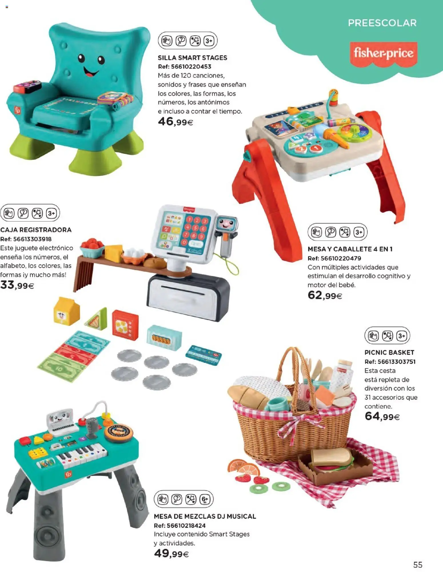 Nuevas ofertas de El Corte Inglés válidas en toda la República Mexicana desde el 27.10.2025. ¡Encuentra las mejores ofertas en El Corte Inglés catálogo Juguetes! | Página: 55 | Productos: Silla, Mesa, Caja