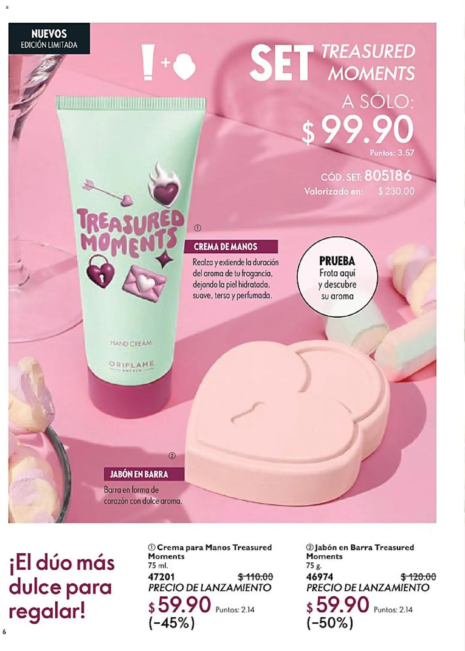Nuevas ofertas de Oriflame válidas en toda la República Mexicana desde el 24.01.2026. ¡Encuentra las mejores ofertas en Oriflame campaña 2 2026! | Página: 6 | Productos: Crema, Barra, Crema de manos, Jabón