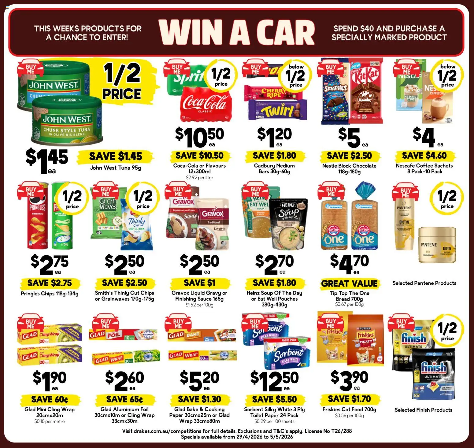 Drakes catalogue - valid from 29.04.2026 | Page: 3 | Products: Aluminium foil, Coffee, Olive oil, Nescafe