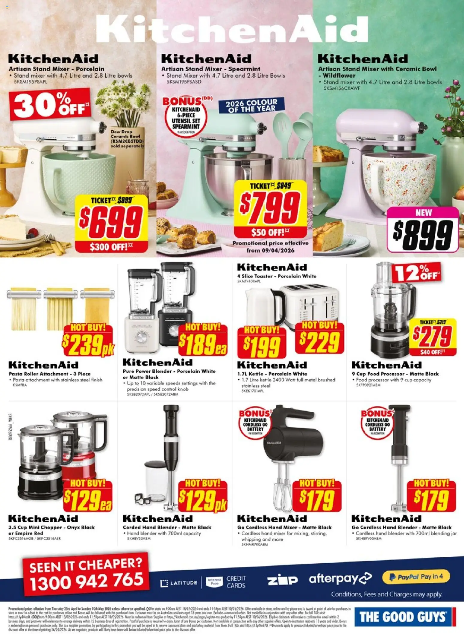 The Good Guys catalogue - valid from 22.04.2026 | Page: 14 | Products: Blender, Kettle, Mixer, Toaster