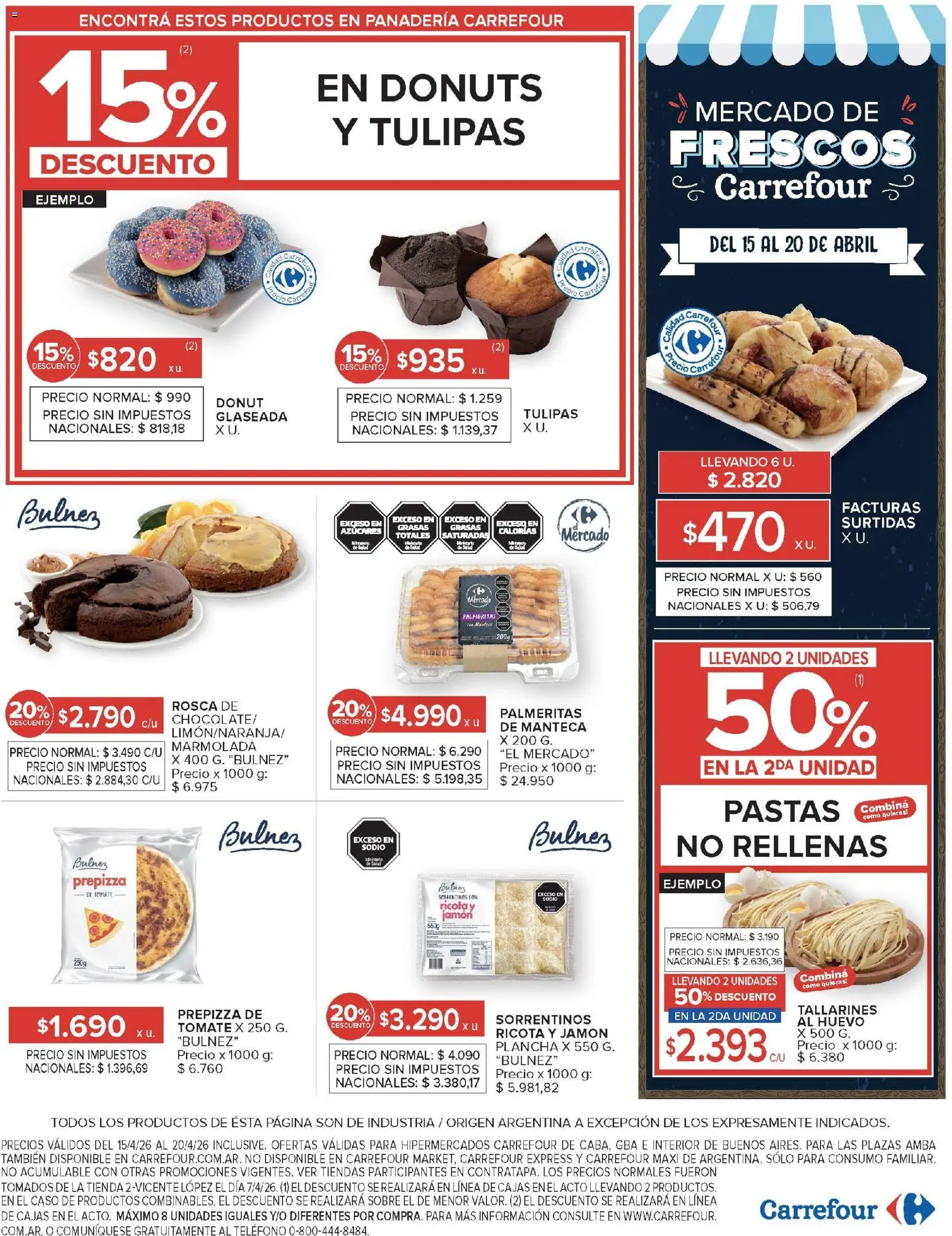 Carrefour ofertas │ válido desde el 15.04.2026 | Página: 17 | Productos: Panadería, Sobre, Huevo, Plancha