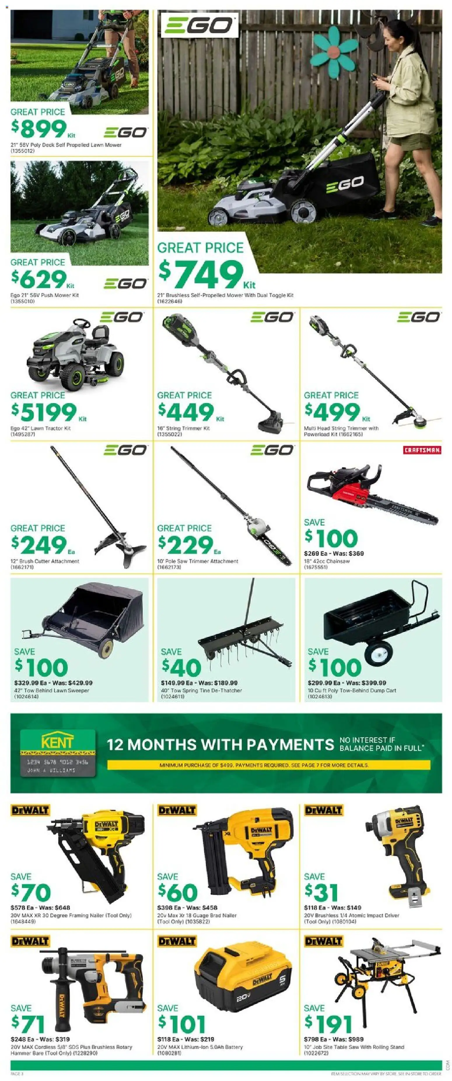 Kent flyer valid from 19.03.2026 | Page: 3 | Products: Cutter, Mower, Brush, Battery