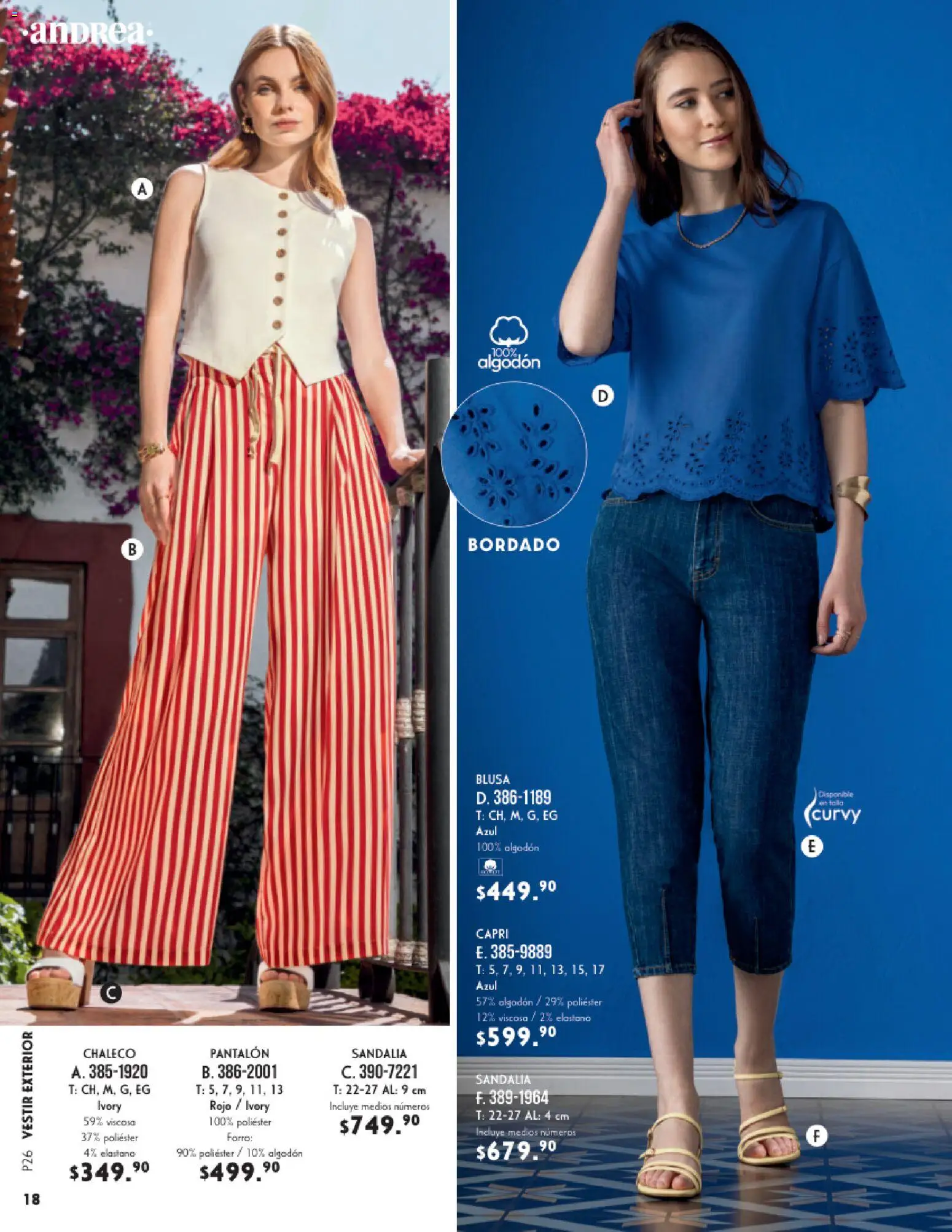 Nuevas ofertas de Andrea válidas en toda la República Mexicana desde el 25.01.2026. ¡Encuentra las mejores ofertas en Andrea catálogo Vestir! | Página: 18 | Productos: Blusa, Chaleco, Algodón