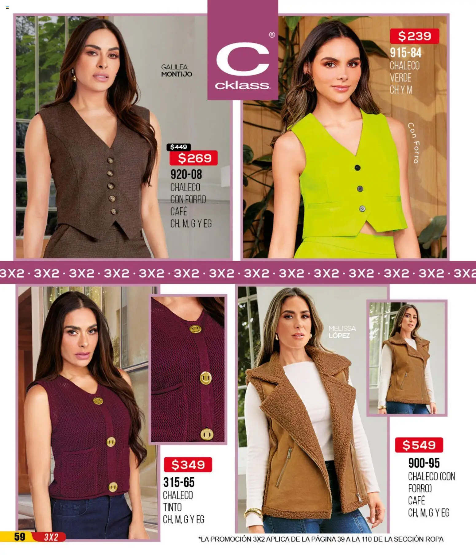 Nuevas ofertas de Cklass válidas en toda la República Mexicana desde el 14.04.2026. ¡Encuentra las mejores ofertas en Cklass catálogo 3X2 Digital Ropa! | Página: 60 | Productos: Chaleco, Café