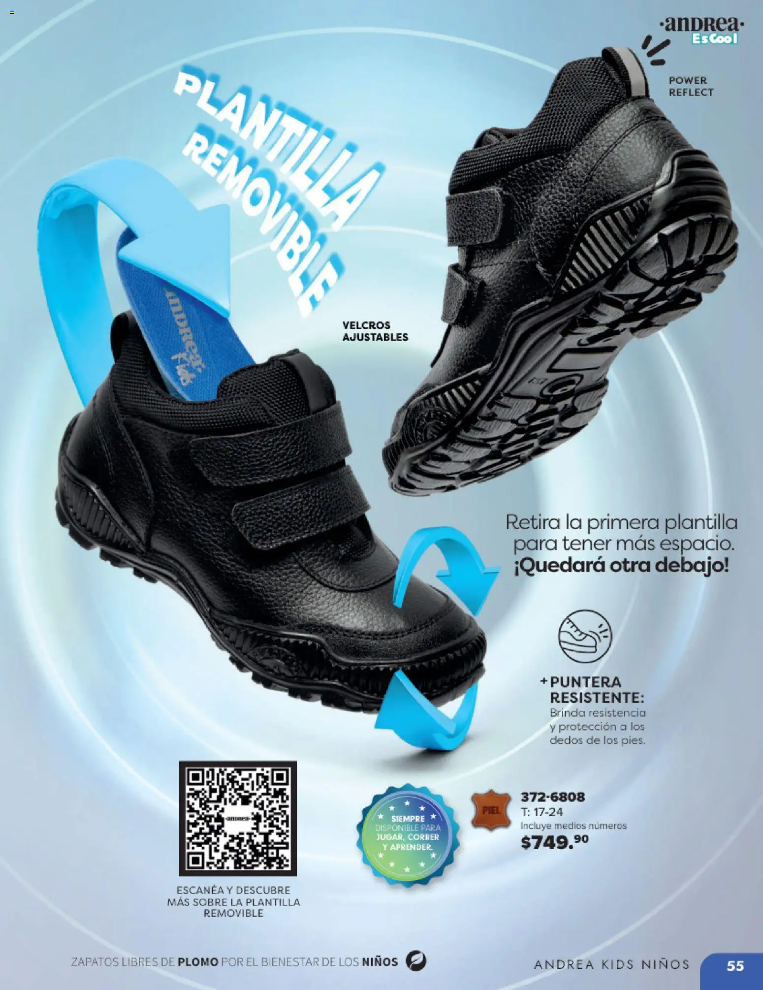 Nuevas ofertas de Andrea válidas en toda la República Mexicana desde el 25.05.2025. ¡Encuentra las mejores ofertas en Andrea catálogo Colegial ! | Página: 55 | Productos: Zapatos, Sobre