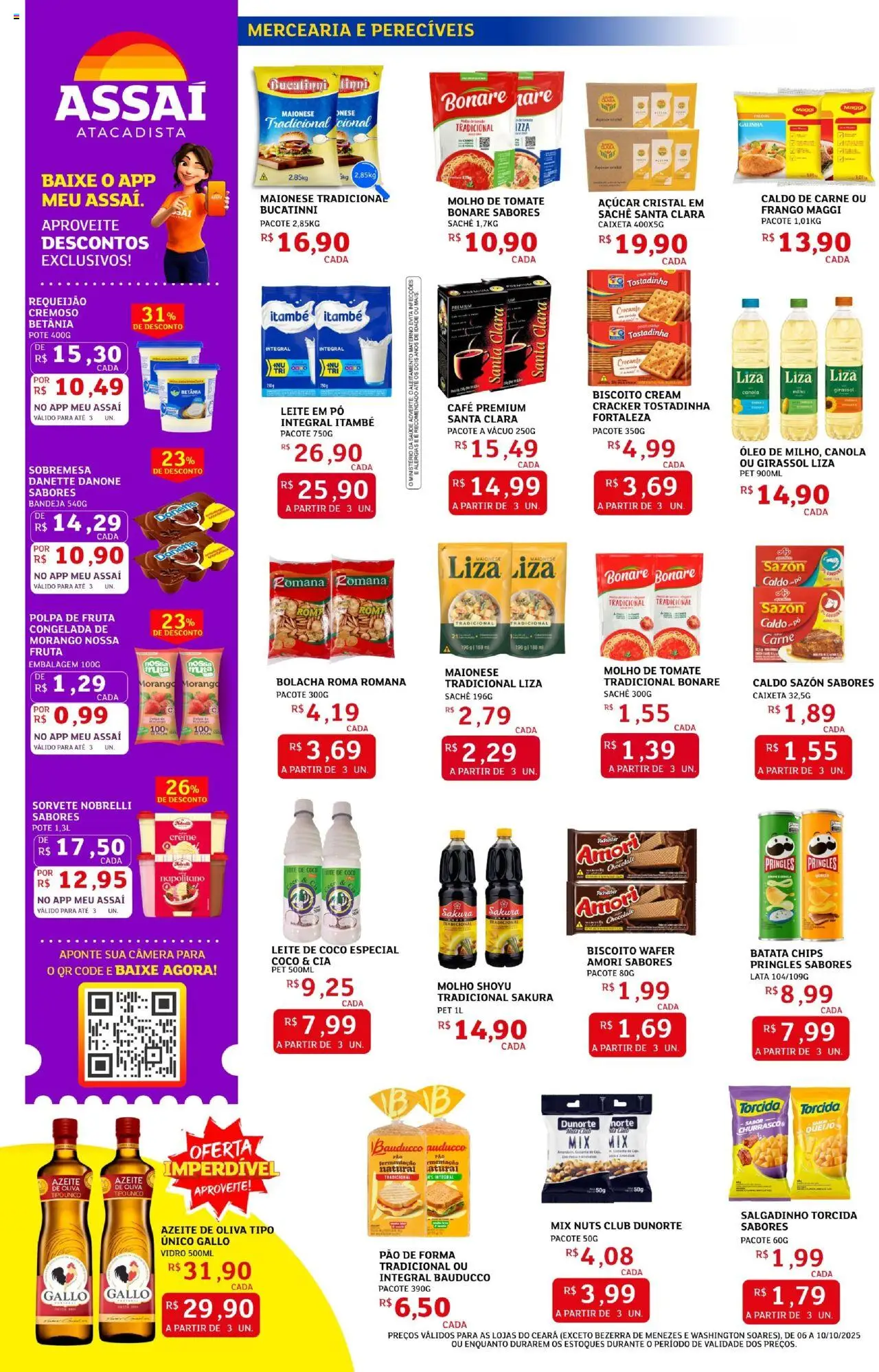 Assaí Atacadista Folheto - válido de 06.10.2025 | Página: 2 | Produtos: Café, Pão de forma, Sorvete, Requeijão