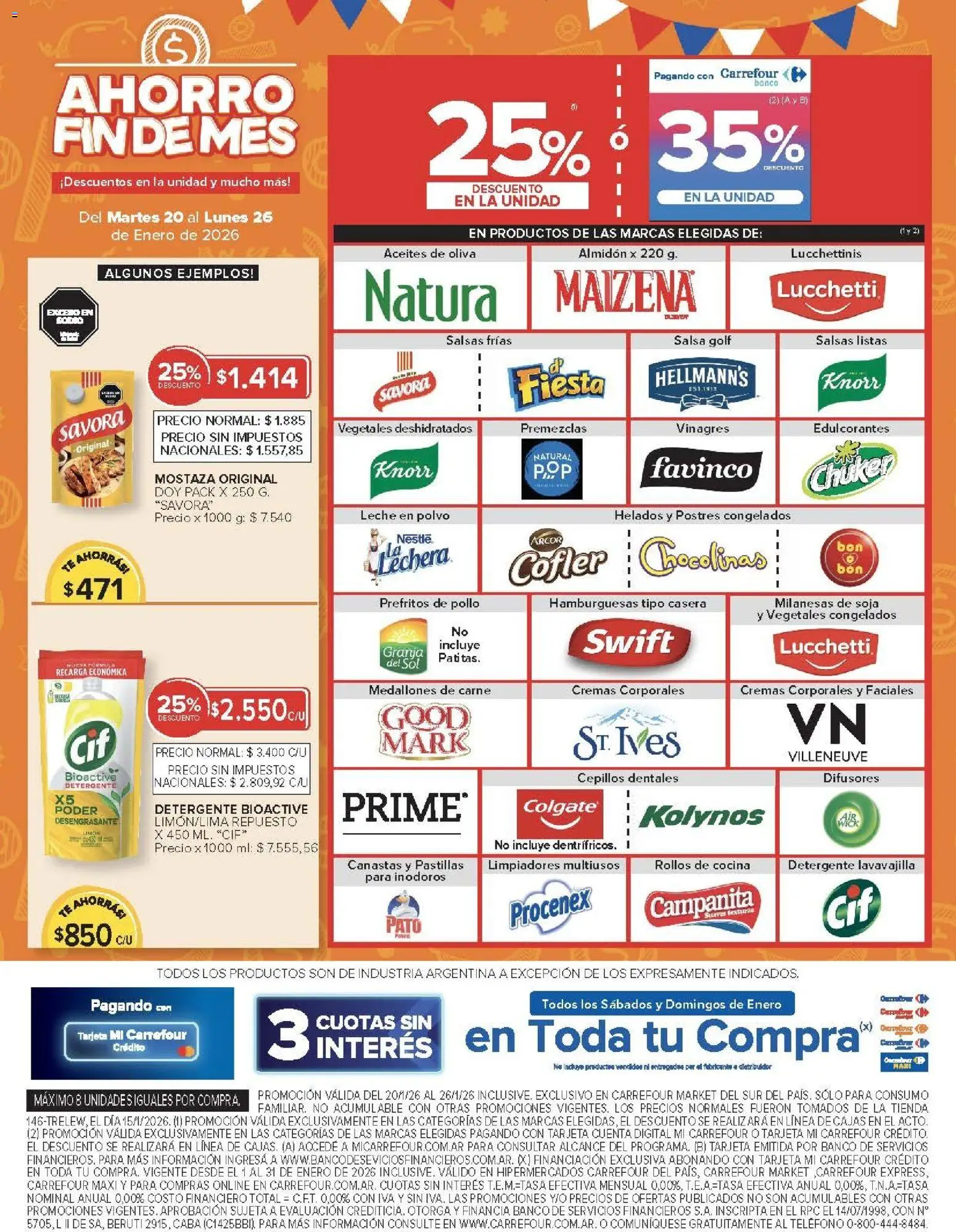 Carrefour ofertas │ válido desde el 20.01.2026 | Página: 44 | Productos: Banco, Pollo, Mostaza, Leche