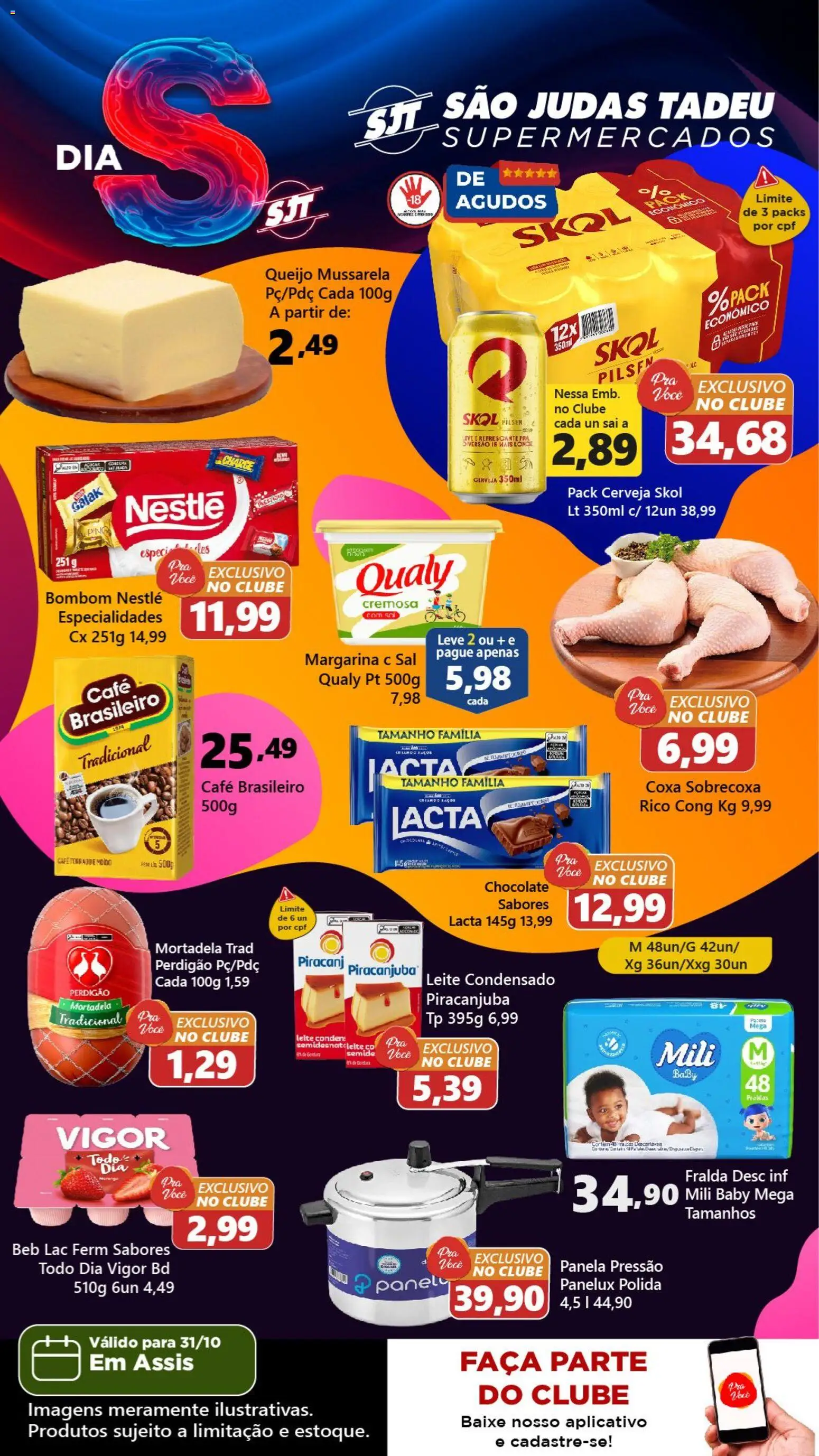São Judas Tadeu Folheto - válido de 31.10.2025 | Página: 1 | Produtos: Cerveja, Sal, Bombom, Margarina