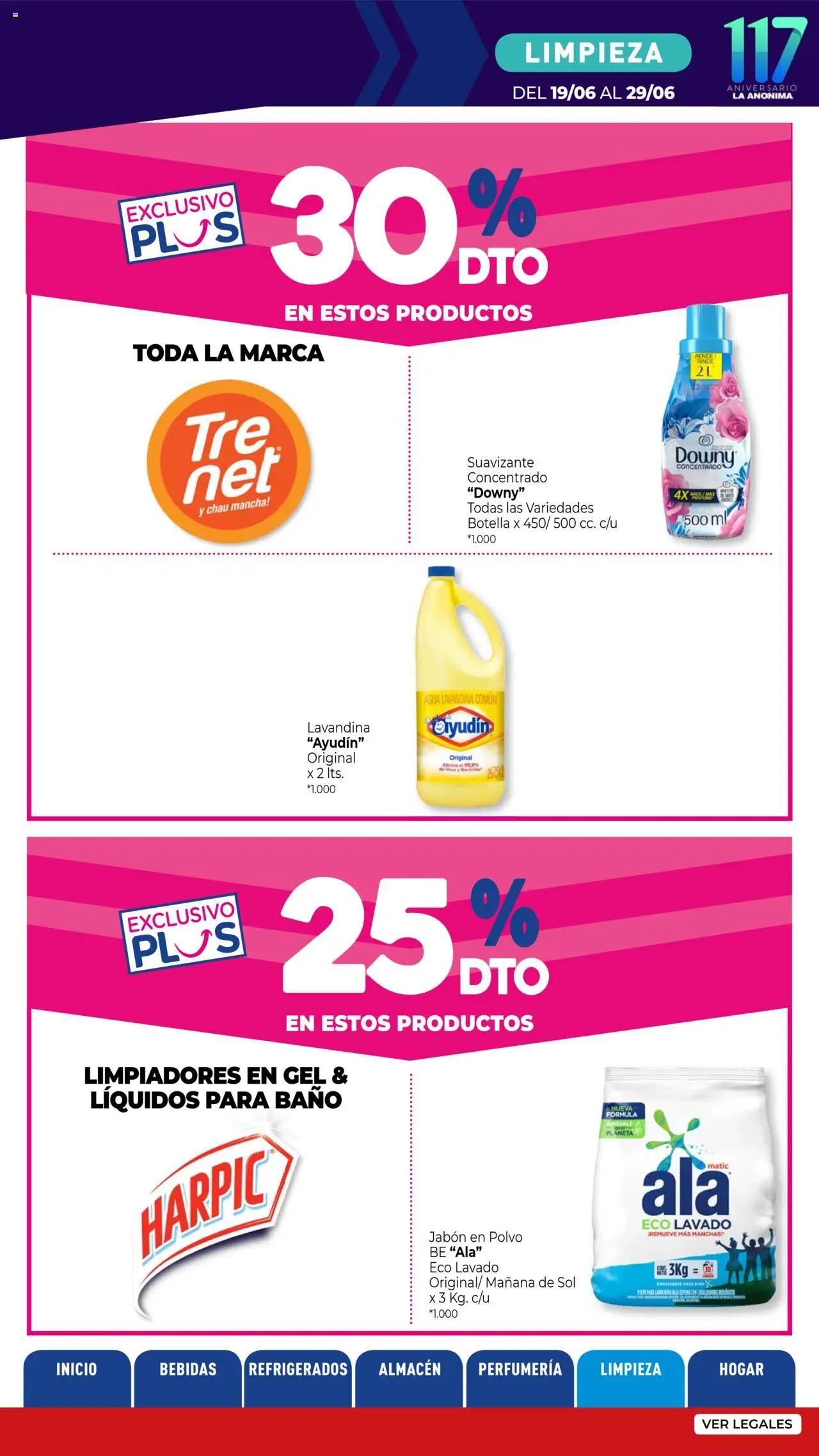 La Anonima - Insuperables │ válido desde el 19.06.2025 | Página: 39 | Productos: Lavandina, Jabón, Jabón en polvo, Agua