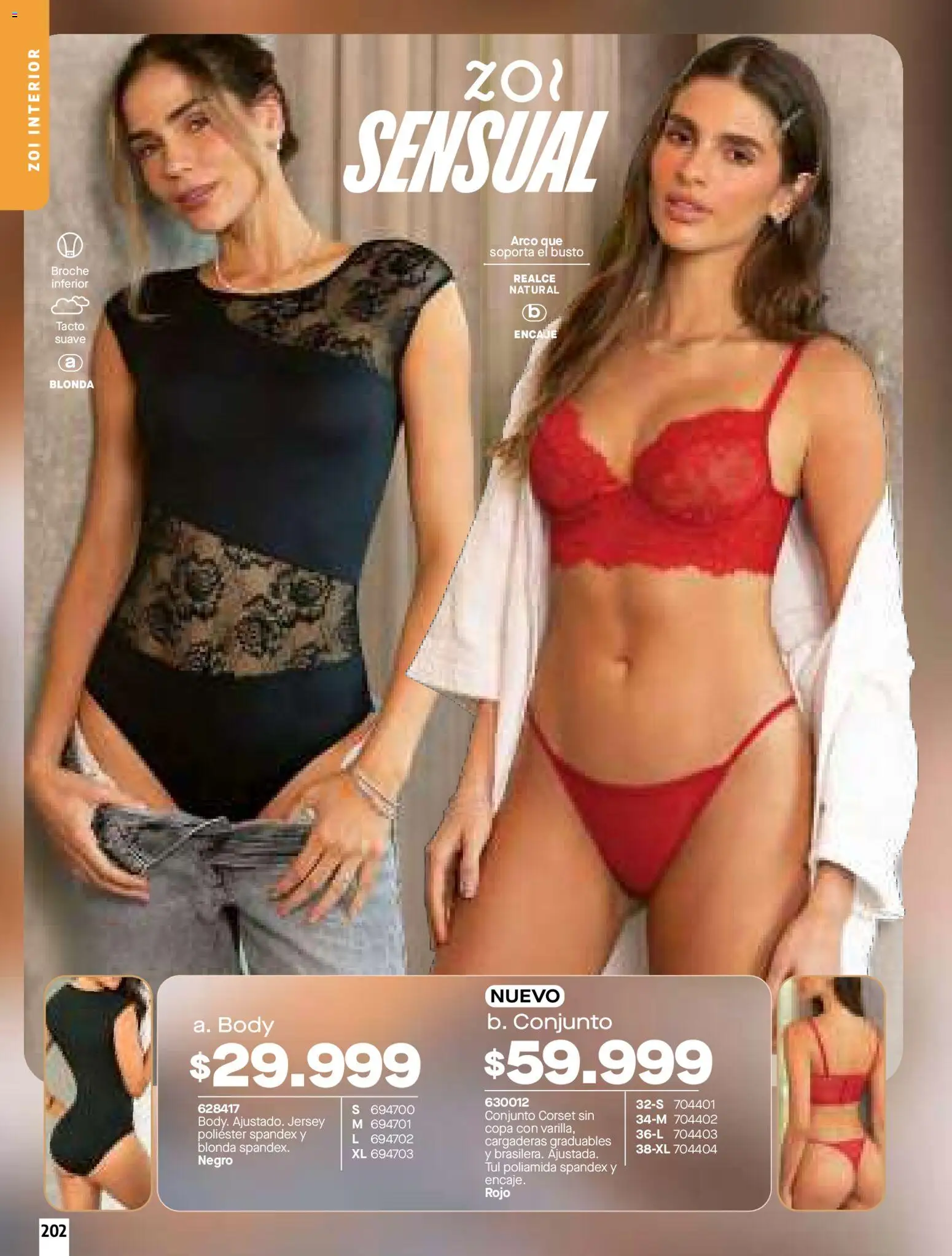 Pacifika revista - valida desde el 01.04.2026 | Página: 202 | Productos: Body, Conjunto