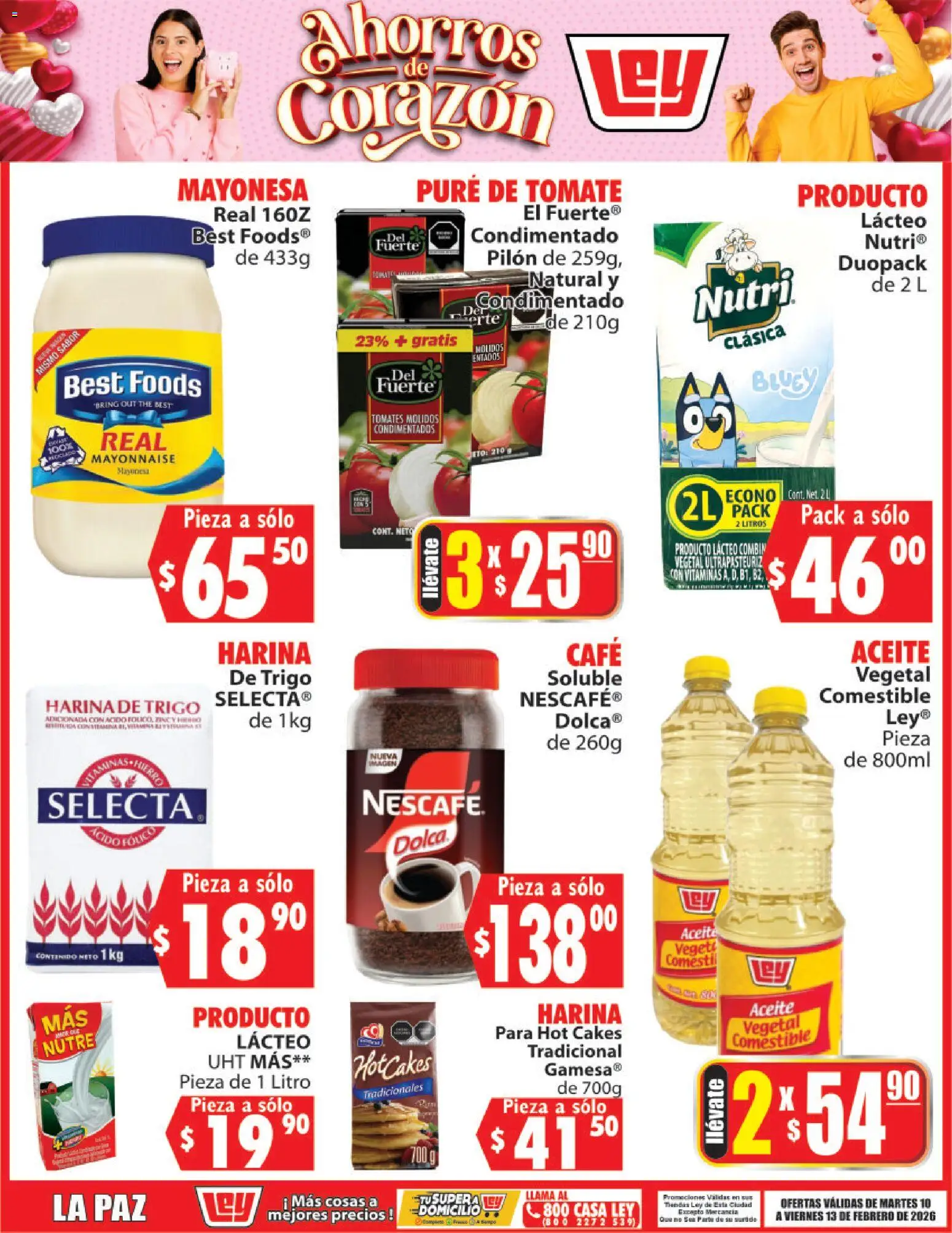 Nuevas ofertas de Casa Ley válidas en toda la República Mexicana desde el 10.02.2026. ¡Encuentra las mejores ofertas en Casa Ley folleto Ahorros de Corazón! | Página: 1