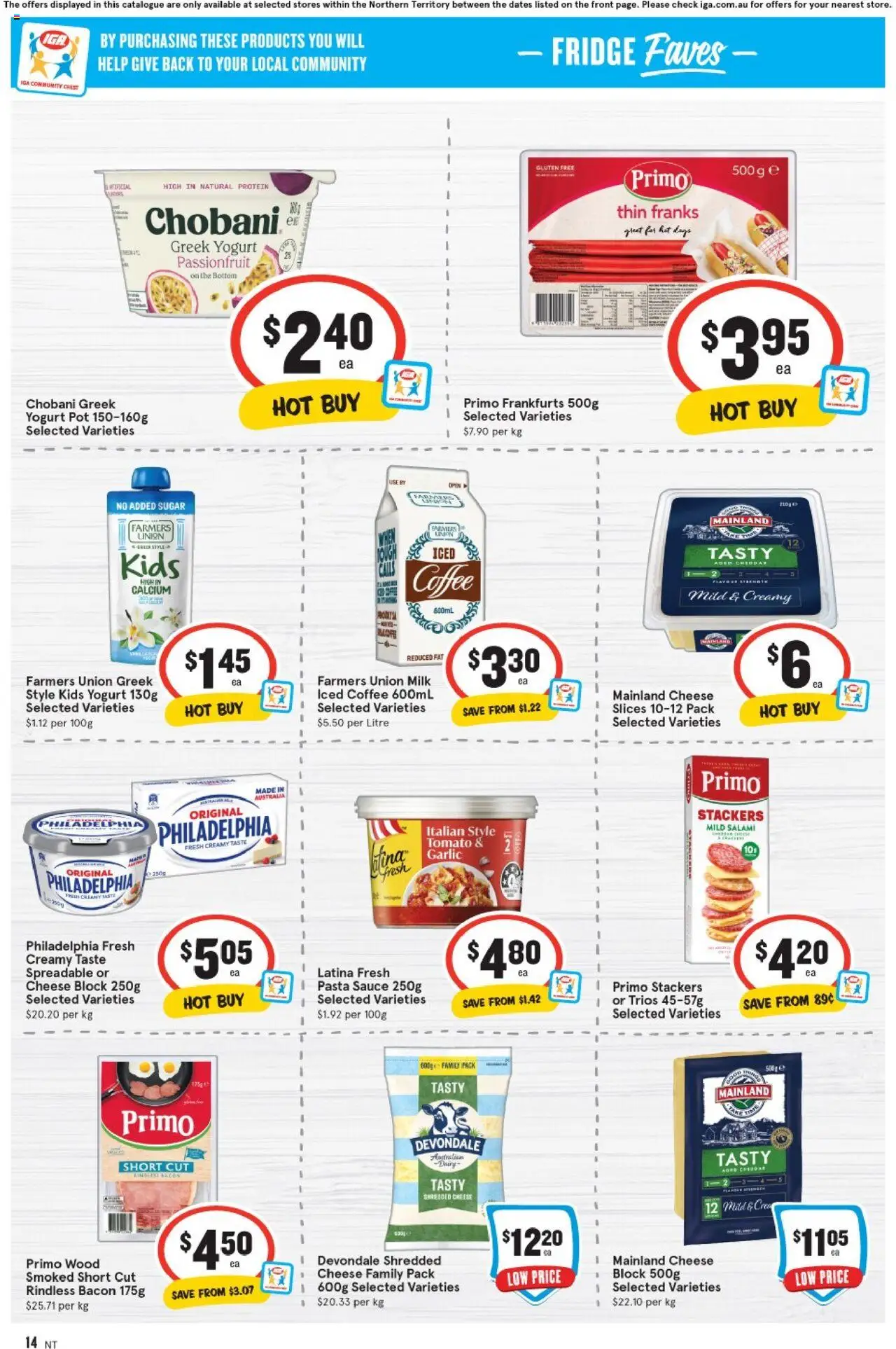 IGA catalogue - valid from 20.08.2025 | Page: 10 | Products: Bacon, Pot, Milk, Pasta