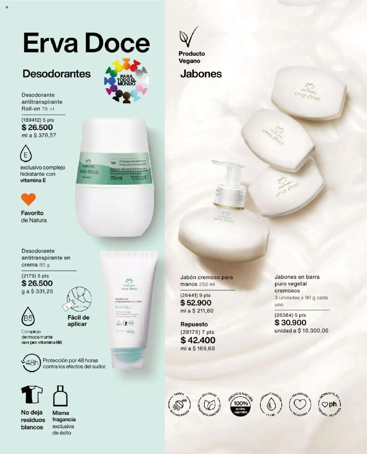 Natura revista - valida desde el 23.07.2025 | Página: 133 | Productos: Crema, Jabón, Desodorante, Antitranspirante