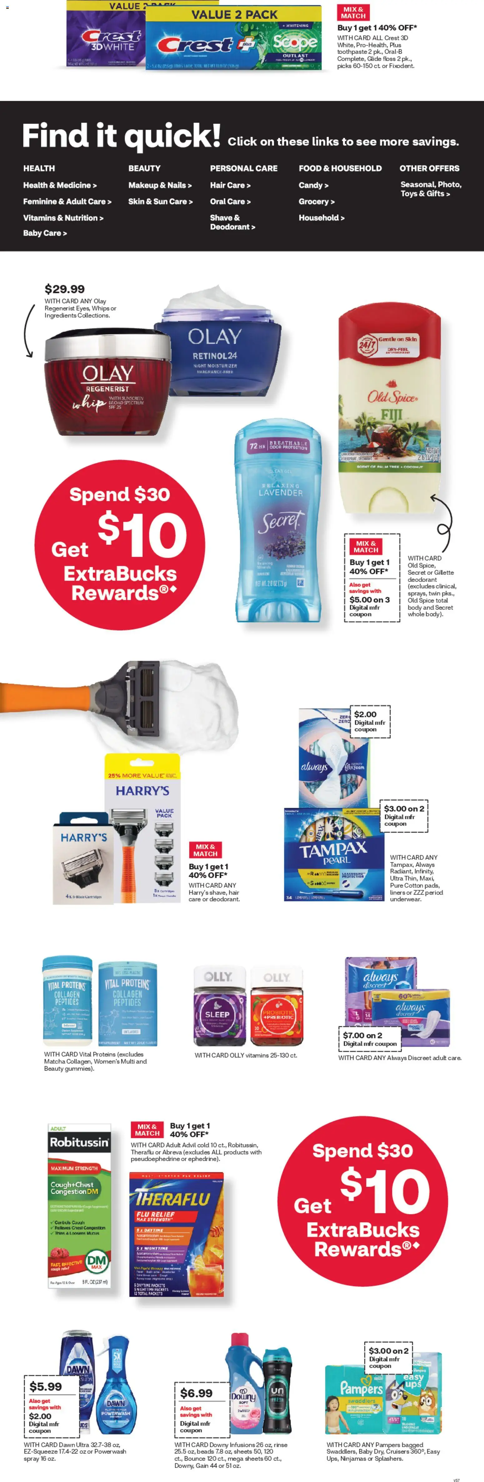 CVS Pharmacy Weekly Ad - WA - valid from 28.12.2025 | Page: 4 | Products: Fragrance, Deodorant, Tampons, Underwear