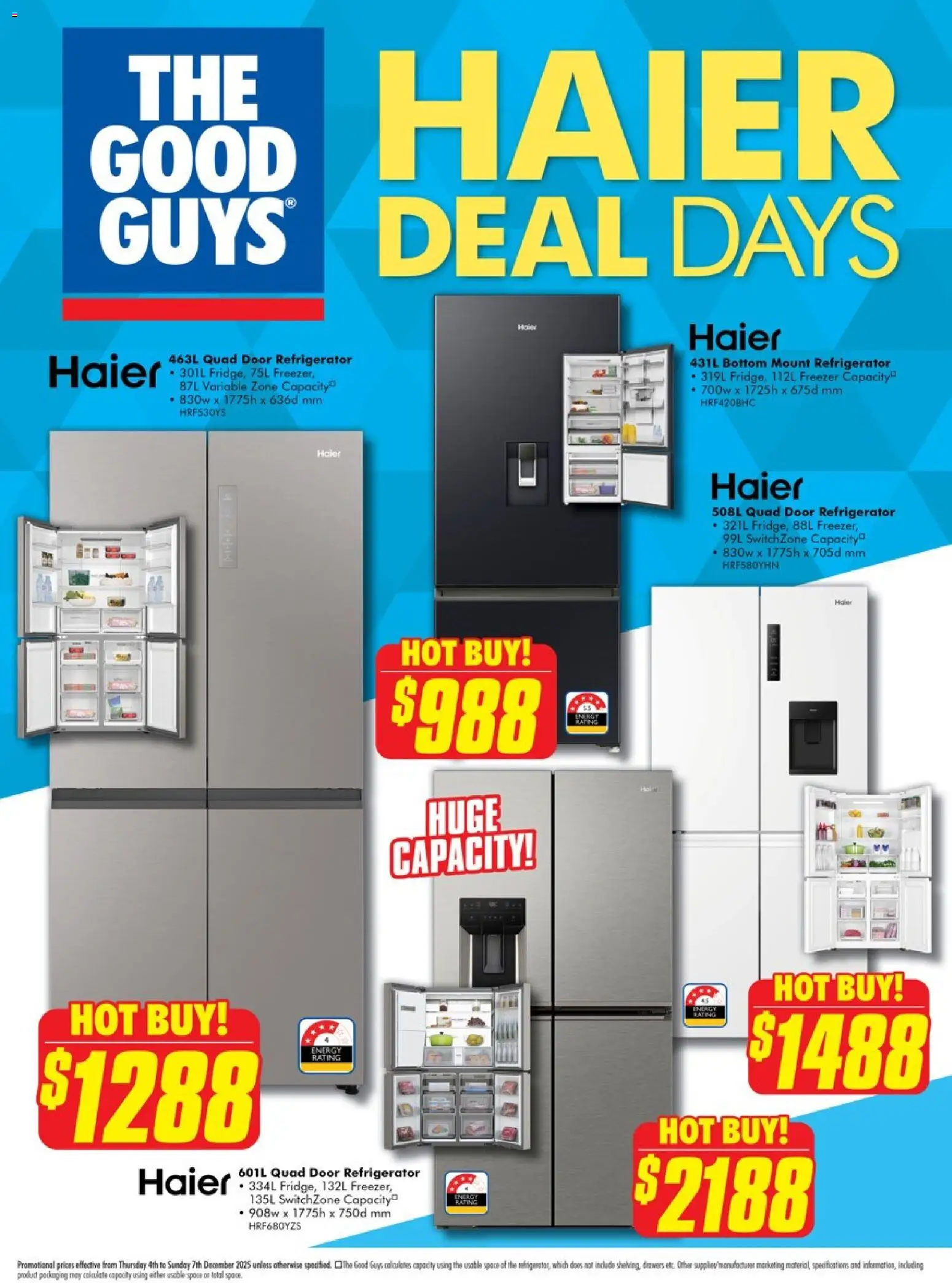 The Good Guys catalogue - valid from 03.12.2025 | Page: 1 | Products: Door, Freezer, Refrigerator