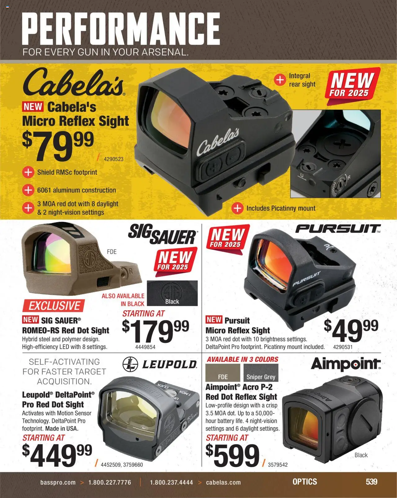 Cabela's Hunting Master 25 - valid from 11.08.2025 | Page: 539 | Products: Battery, Sensor, Gun
