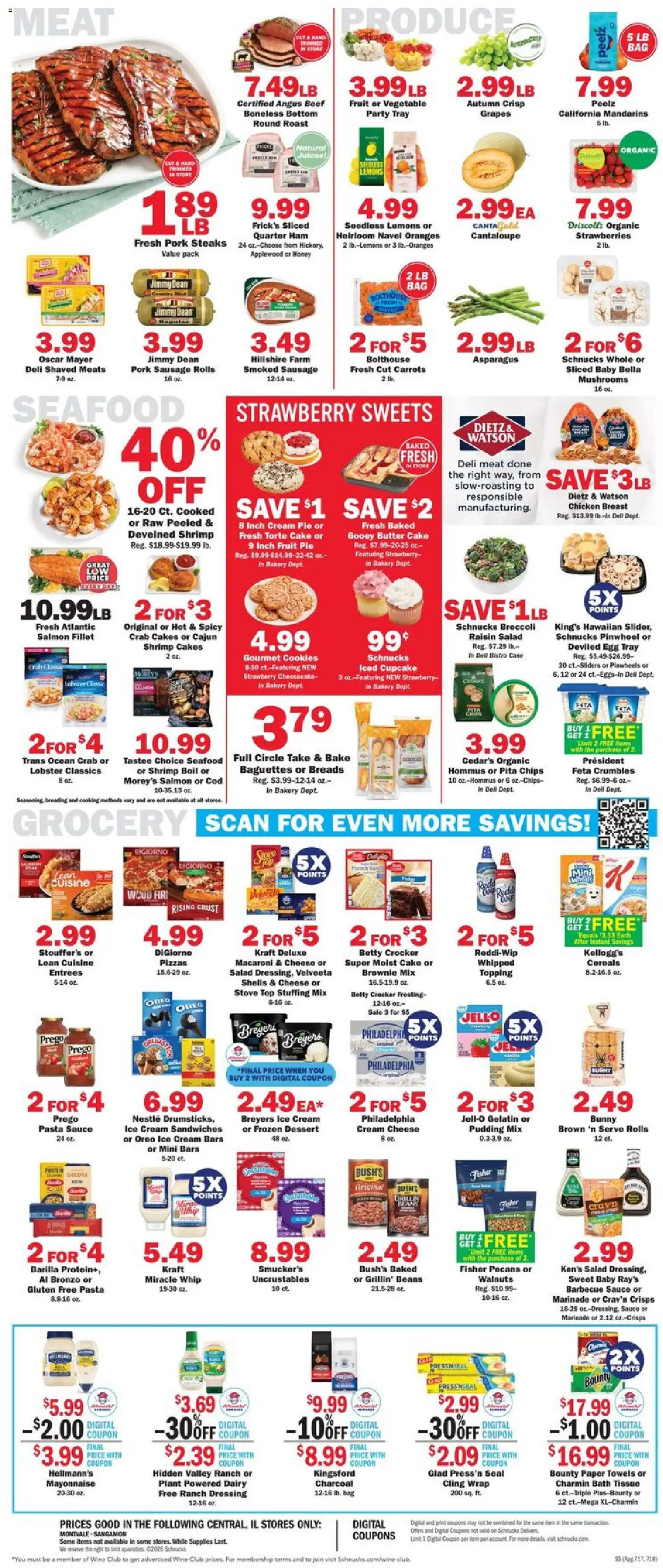Schnucks Weekly Print Ad - IL - valid from 01.04.2026 | Page: 4 | Products: Pasta, Cookies, Mayonnaise, Sauce