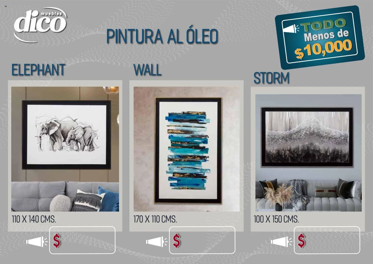 Nuevas ofertas de Muebles Dico válidas en toda la República Mexicana desde el 09.04.2026. ¡Encuentra las mejores ofertas en Muebles Dico catálogo Todo menos de 10000 Pacifico! | Página: 65 | Productos: Pintura