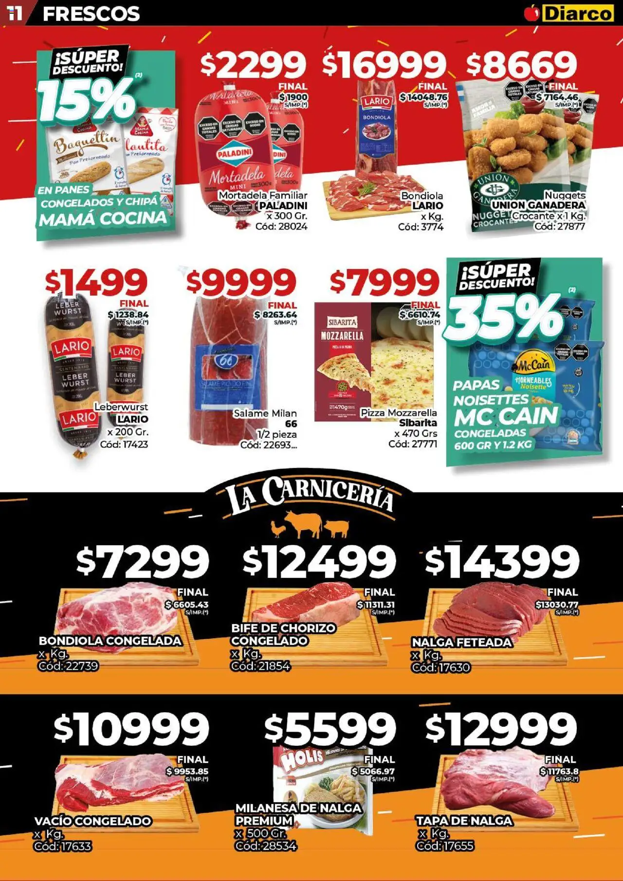Diarco ofertas │ válido desde el 15.09.2025 | Página: 11 | Productos: Cocina, Mortadela, Chorizo, Salame