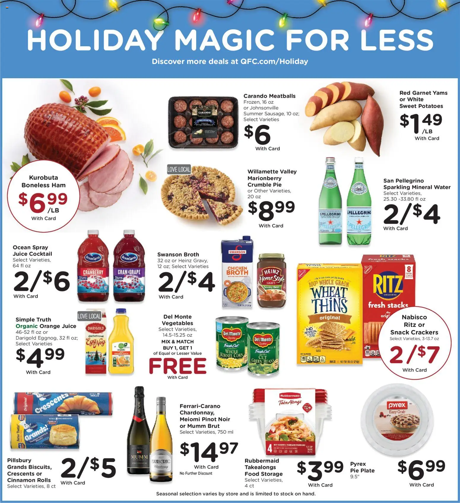 QFC Weekly Ad - WA - valid from 10.12.2025 | Page: 6 | Products: Corn, Ham, Juice, Water