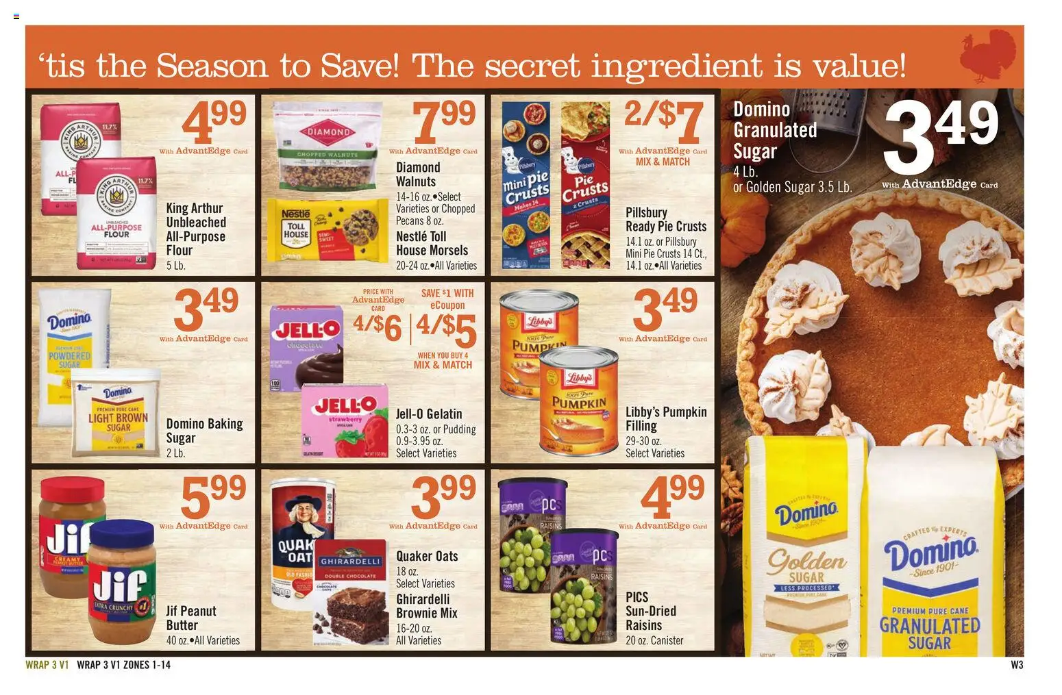 Price Chopper Weekly Ad - valid from 16.11.2025 | Page: 15 | Products: Chocolate, Raisins, Sugar, Pumpkin