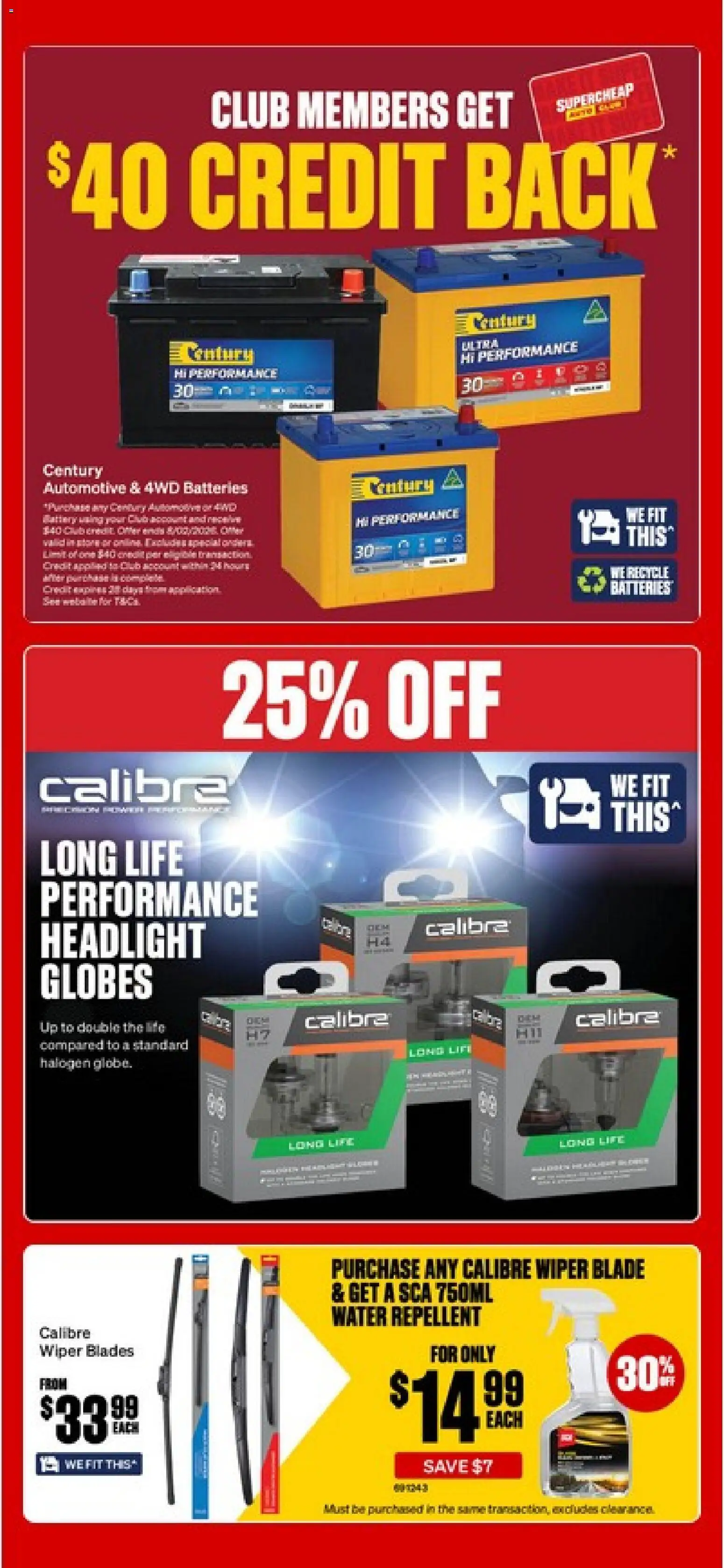 Supercheap Auto catalogue - valid from 21.01.2026 | Page: 25 | Products: Water, Batteries