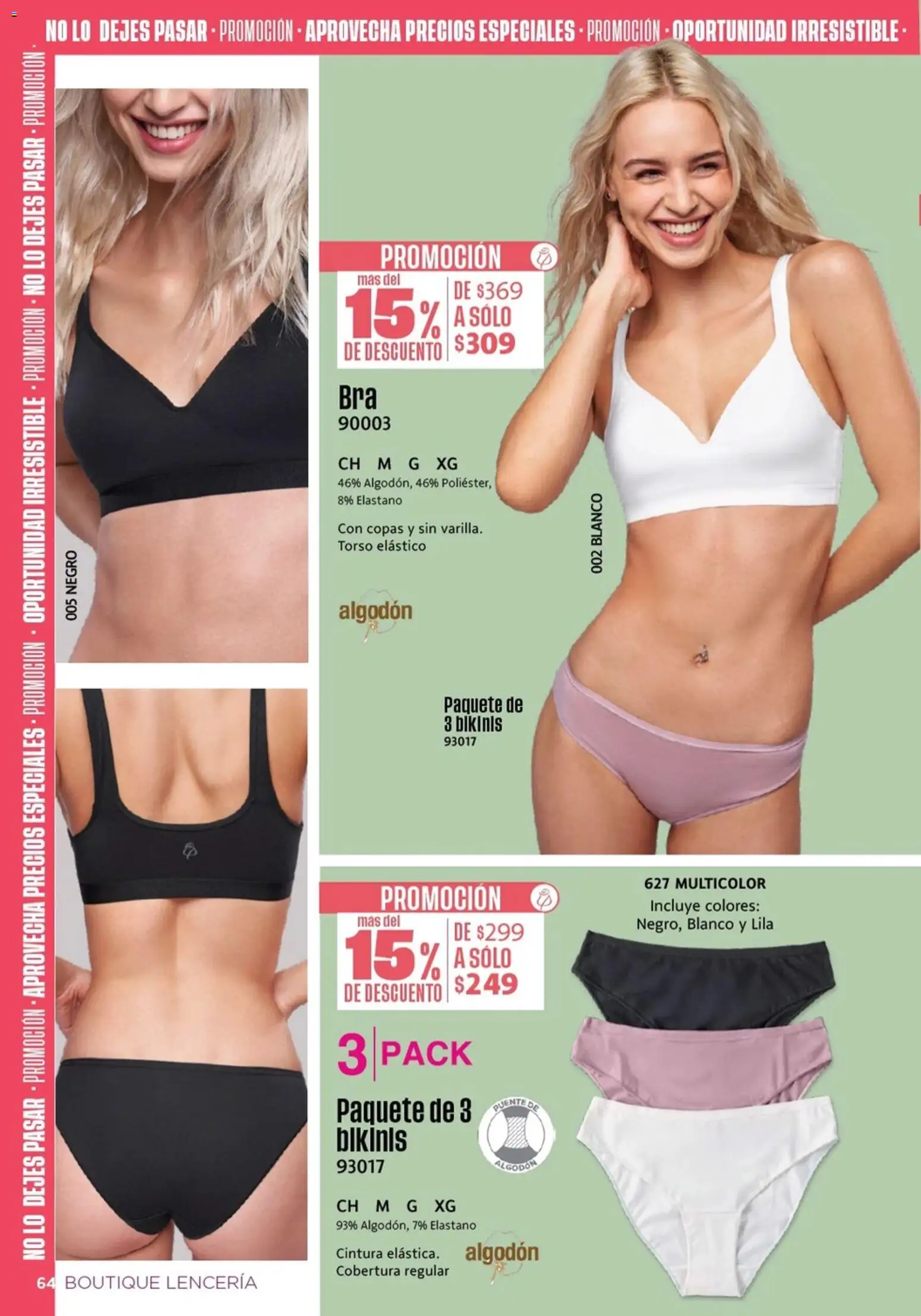 Nuevas ofertas de Ilusión válidas en toda la República Mexicana desde el 01.03.2026. ¡Encuentra las mejores ofertas en Ilusión catálogo Primavera! | Página: 66 | Productos: Algodón, Lenceria