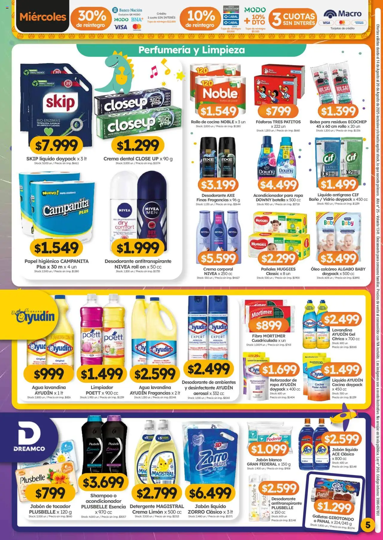 Cordiez ofertas │ válido desde el 14.08.2025 | Página: 5 | Productos: Jabón líquido, Antitranspirante, Ropa, Crema