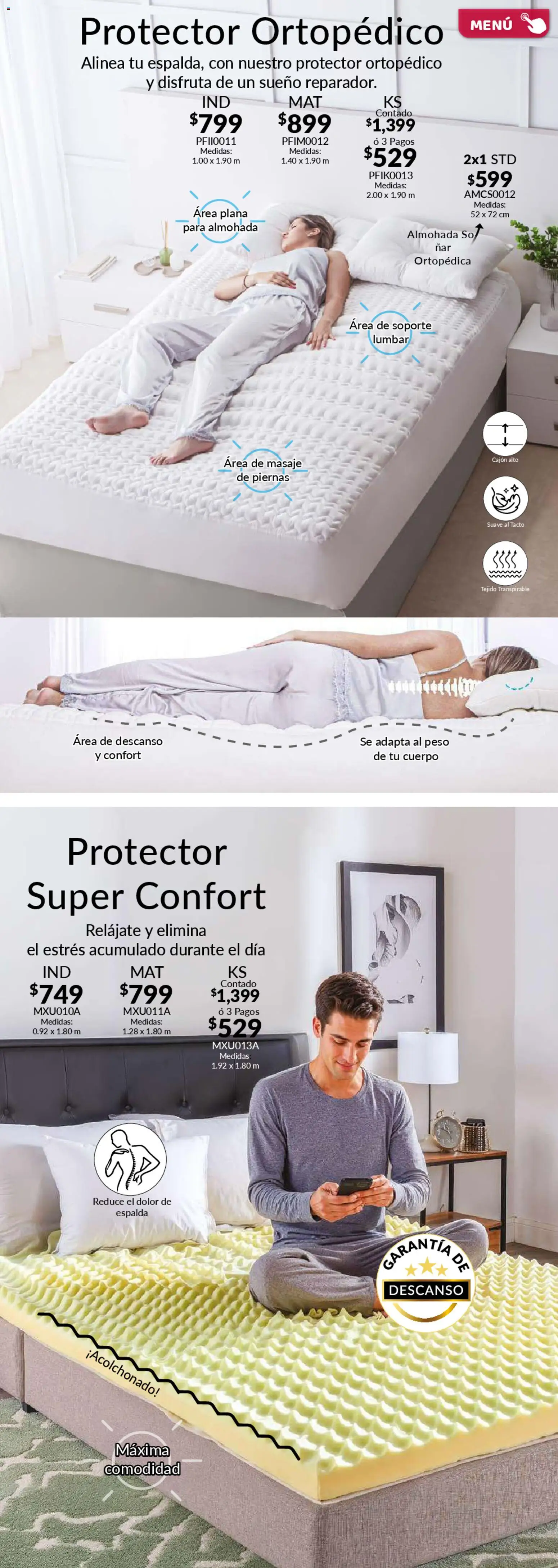 Nuevas ofertas de Colchas Concord válidas en toda la República Mexicana desde el 01.02.2026. ¡Encuentra las mejores ofertas en Colchas Concord catálogo! | Página: 107 | Productos: Almohada