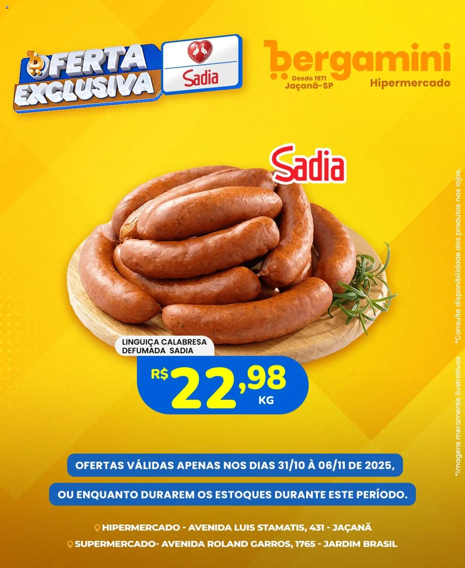 Supermercado Bergamini Folheto - válido de 31.10.2025 | Página: 4 | Produtos: Linguiça