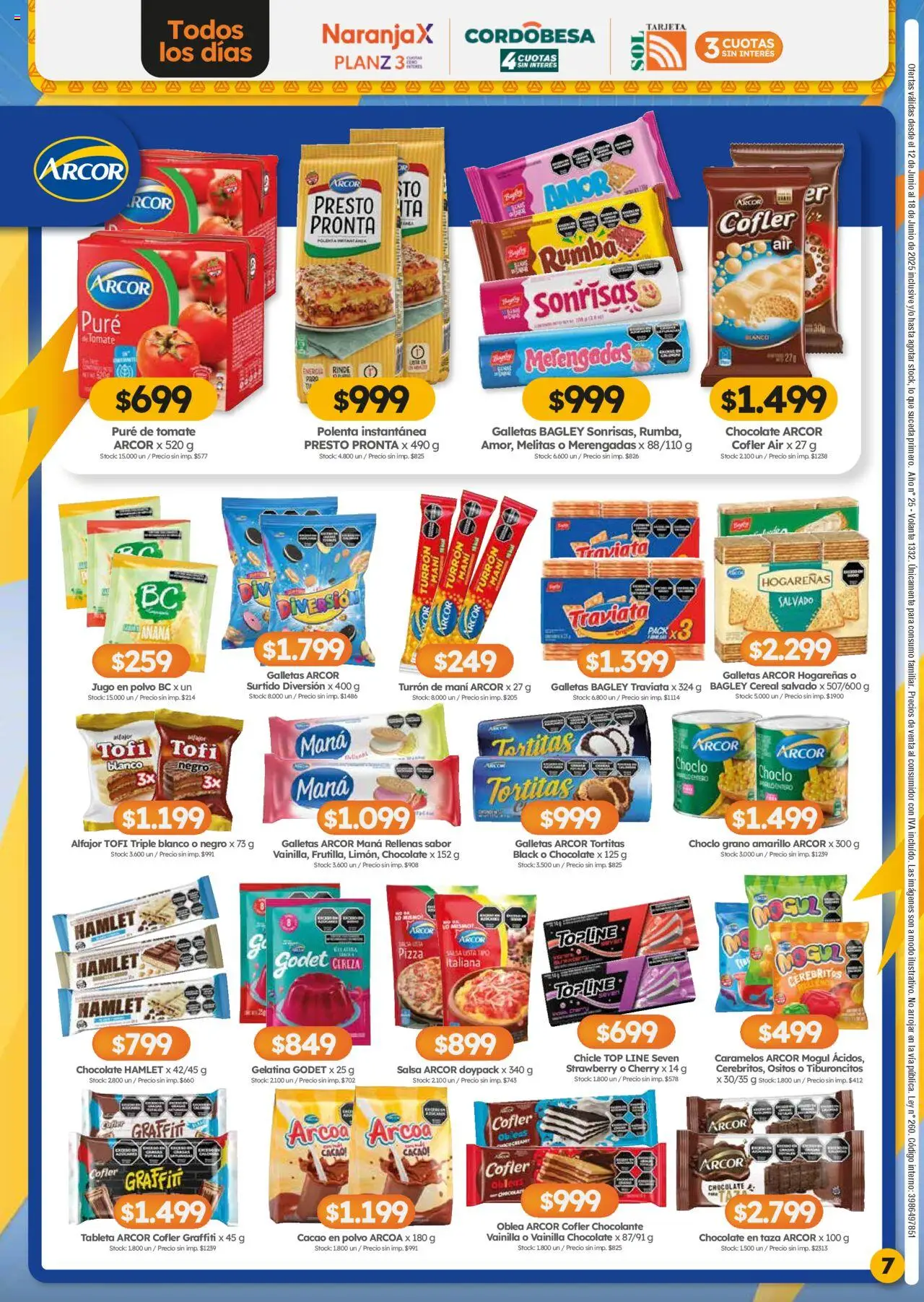 Cordiez ofertas │ válido desde el 12.06.2025 | Página: 7 | Productos: Polvo, Gelatina, Polenta, Ananá