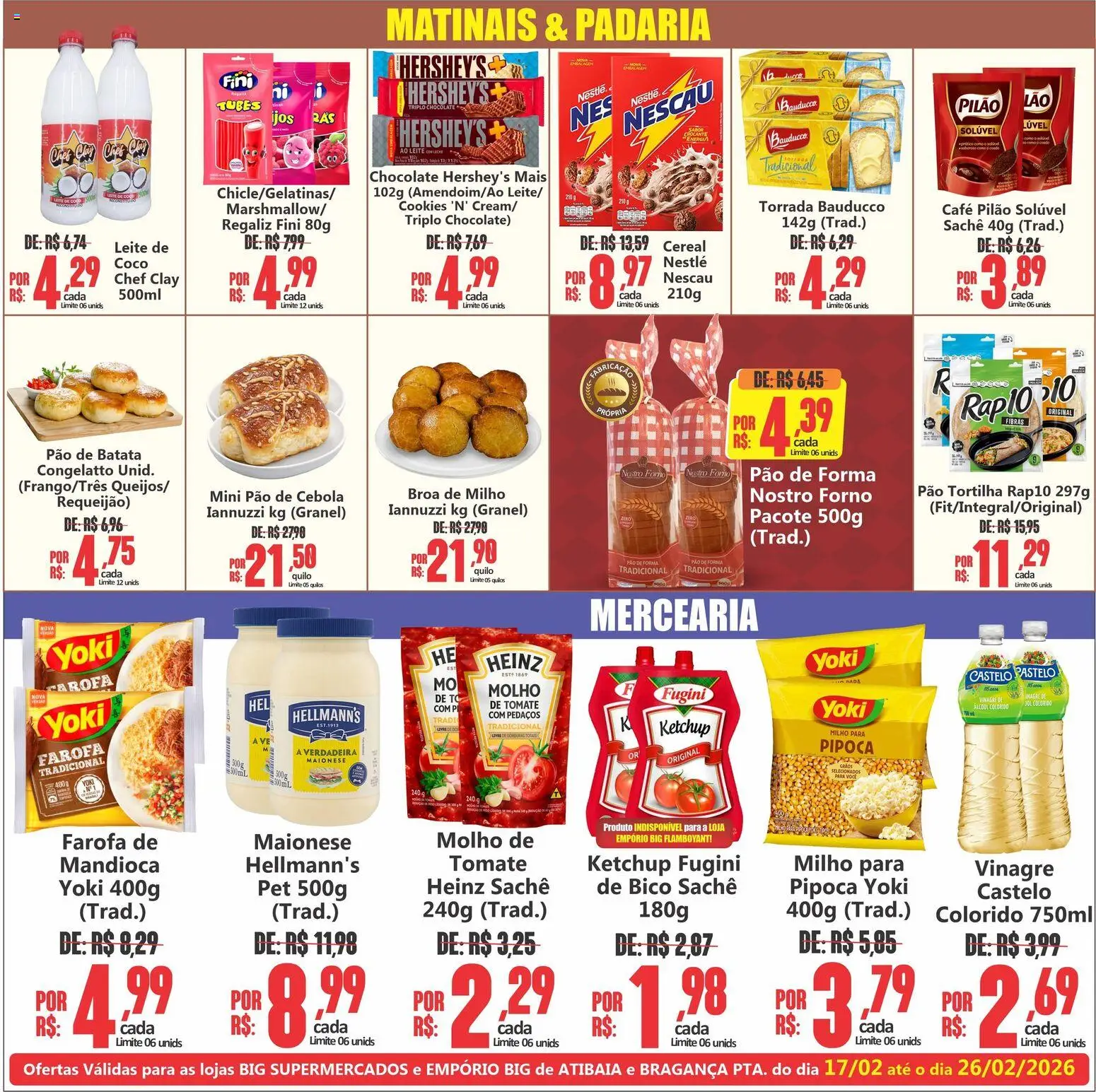 Big Supermercados Folheto - válido de 17.02.2026 | Página: 4 | Produtos: Cebola, Café, Bico, Batata