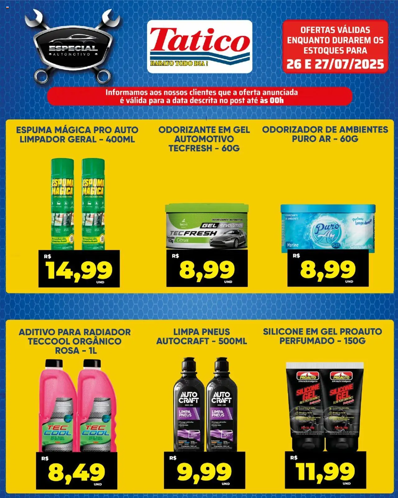 Tatico Folheto - válido de 28.07.2025 | Página: 44 | Produtos: Perfume, Radiador, Pneus