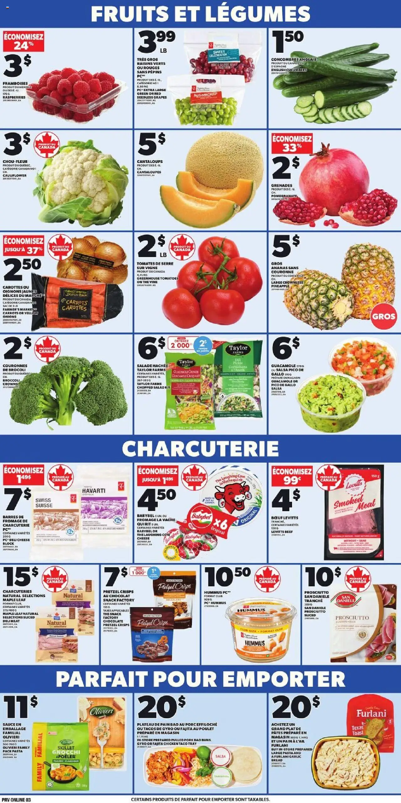 Provigo flyer valid from 23.10.2025 | Page: 3 | Products: Chips, Bread, Chocolate, Tomatoes