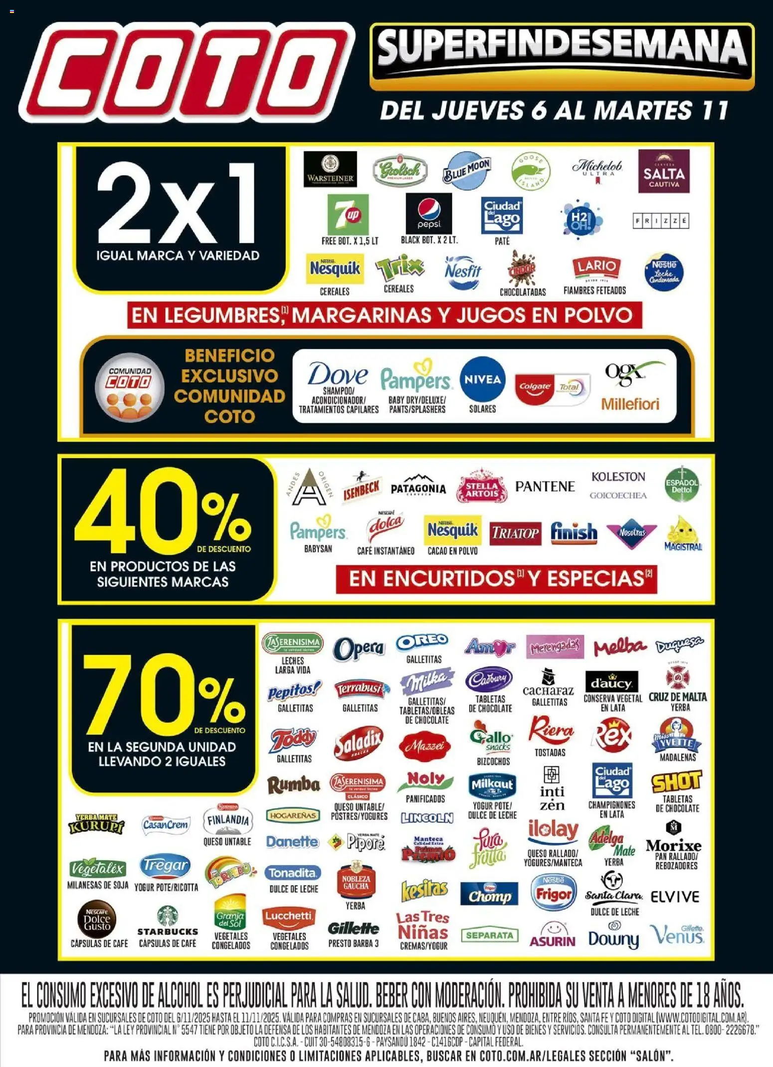 Coto - Salon │ válido desde el 06.11.2025 | Página: 1 | Productos: Mate, Dulce de leche, Leche, Pan