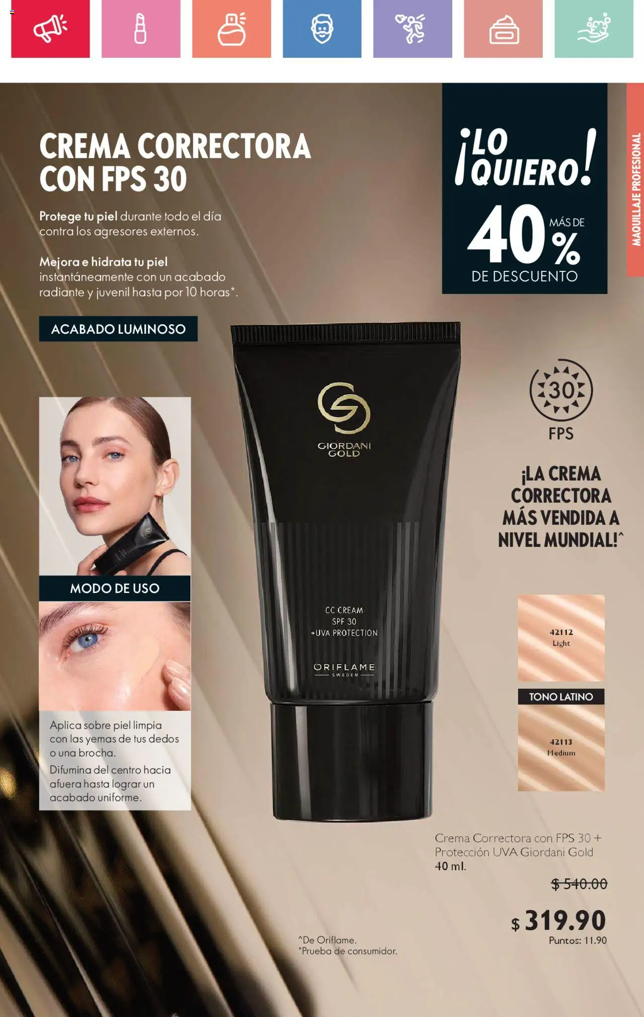 Nuevas ofertas de Oriflame válidas en toda la República Mexicana desde el 02.08.2025. ¡Encuentra las mejores ofertas en Oriflame - Campaña 11 2025! | Página: 109 | Productos: Crema, Radiante, Maquillaje, Sobre