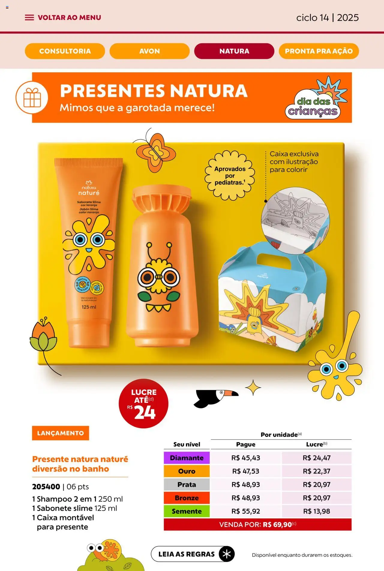 Avon Folheto - válido de 13.08.2025 | Página: 34 | Produtos: Shampoo, Slime, Caixa, Sabonete
