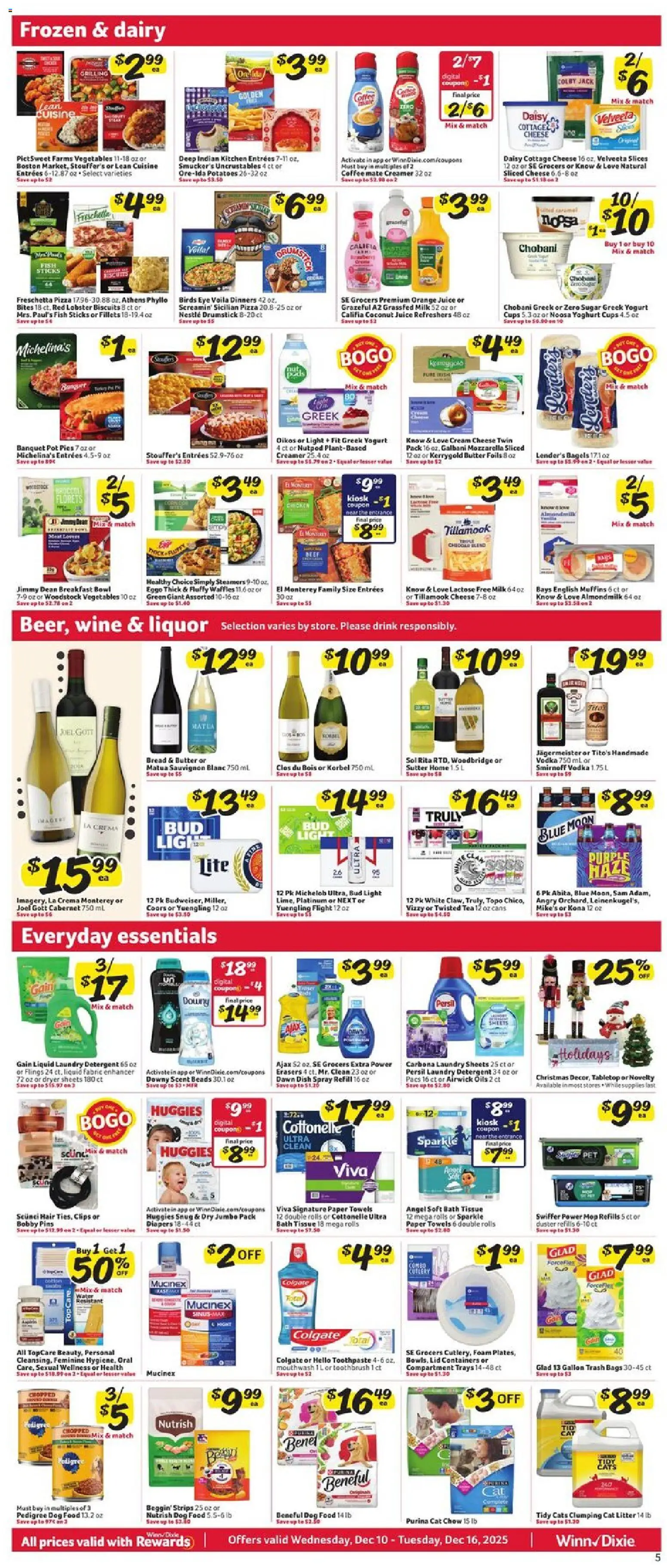 Winn Dixie Weekly Ad - valid from 10.12.2025 | Page: 5 | Products: Bath, Coffee, Toothbrush, Sugar