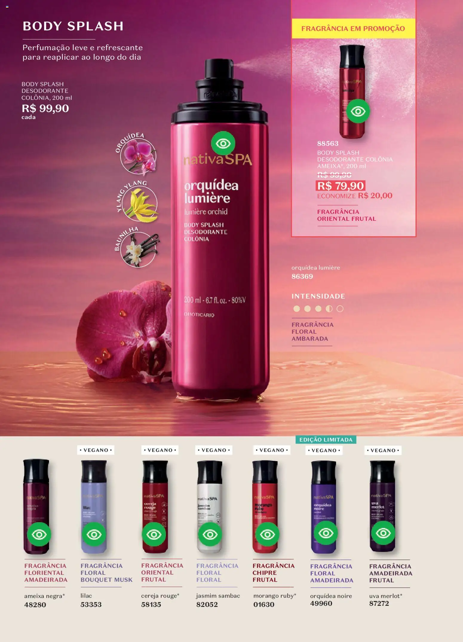 O Boticário Folheto - válido de 19.01.2026 | Página: 99 | Produtos: Cereja, Fragrância, Body, Ameixa