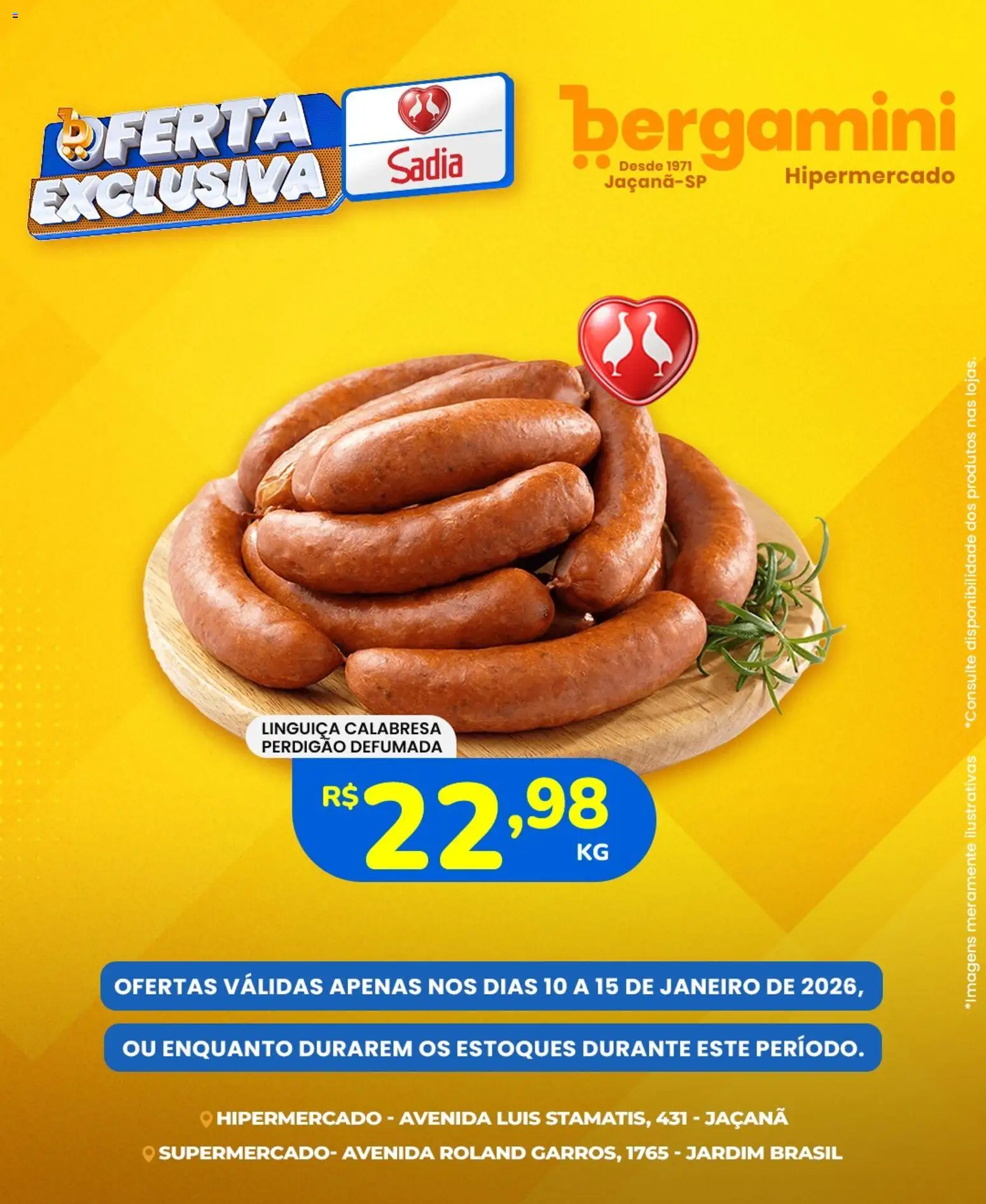 Supermercado Bergamini Folheto - válido de 10.01.2026 | Página: 4 | Produtos: Linguiça