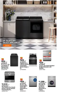 Preview of Home Depot weekly ads valid from 29.01.2026 | Page: 5 | Products: Washer, Dishwasher