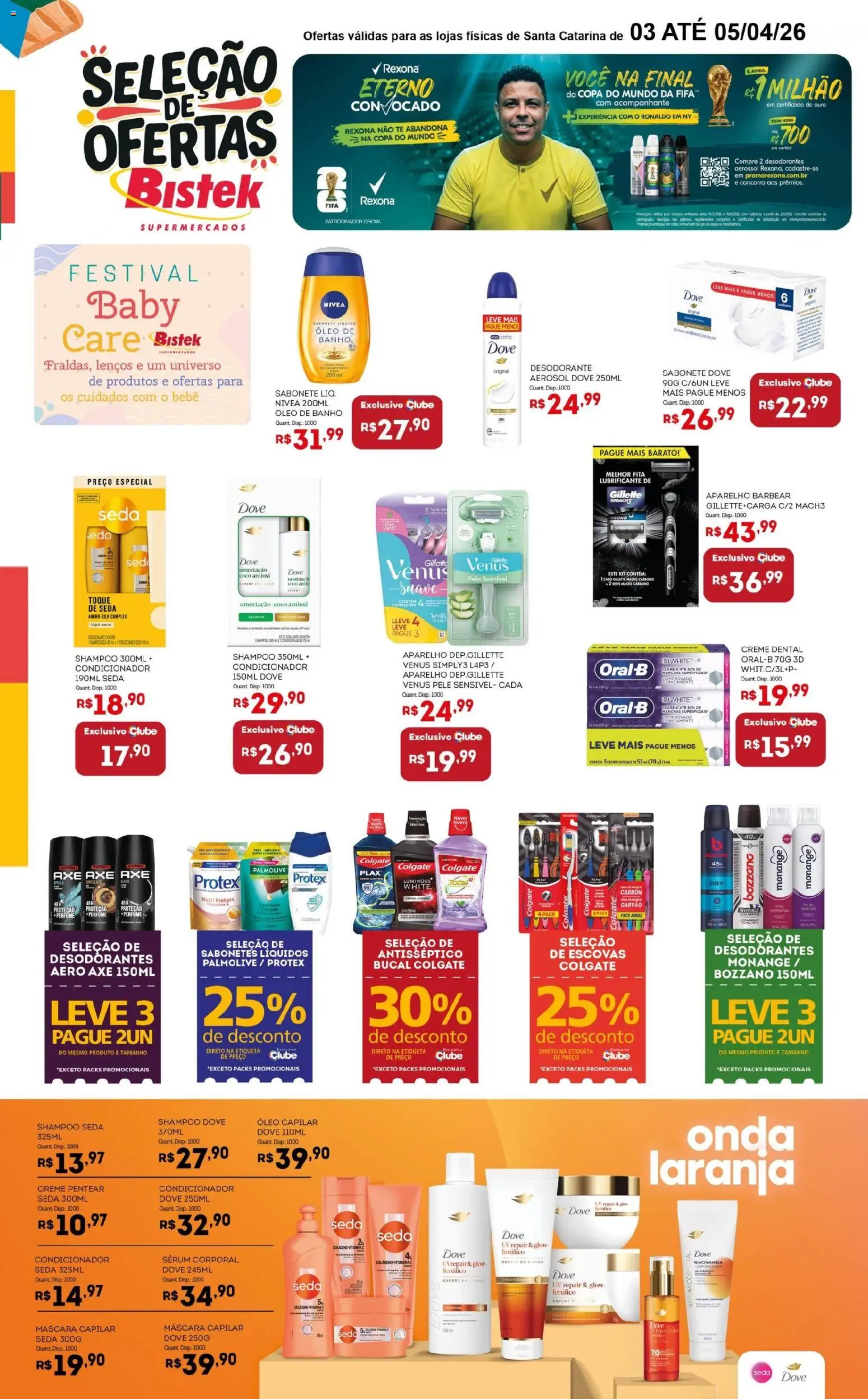 Bistek Supermercados Folheto - válido de 03.04.2026 | Página: 3 | Produtos: Condicionador, Óleo, Creme, Rexona